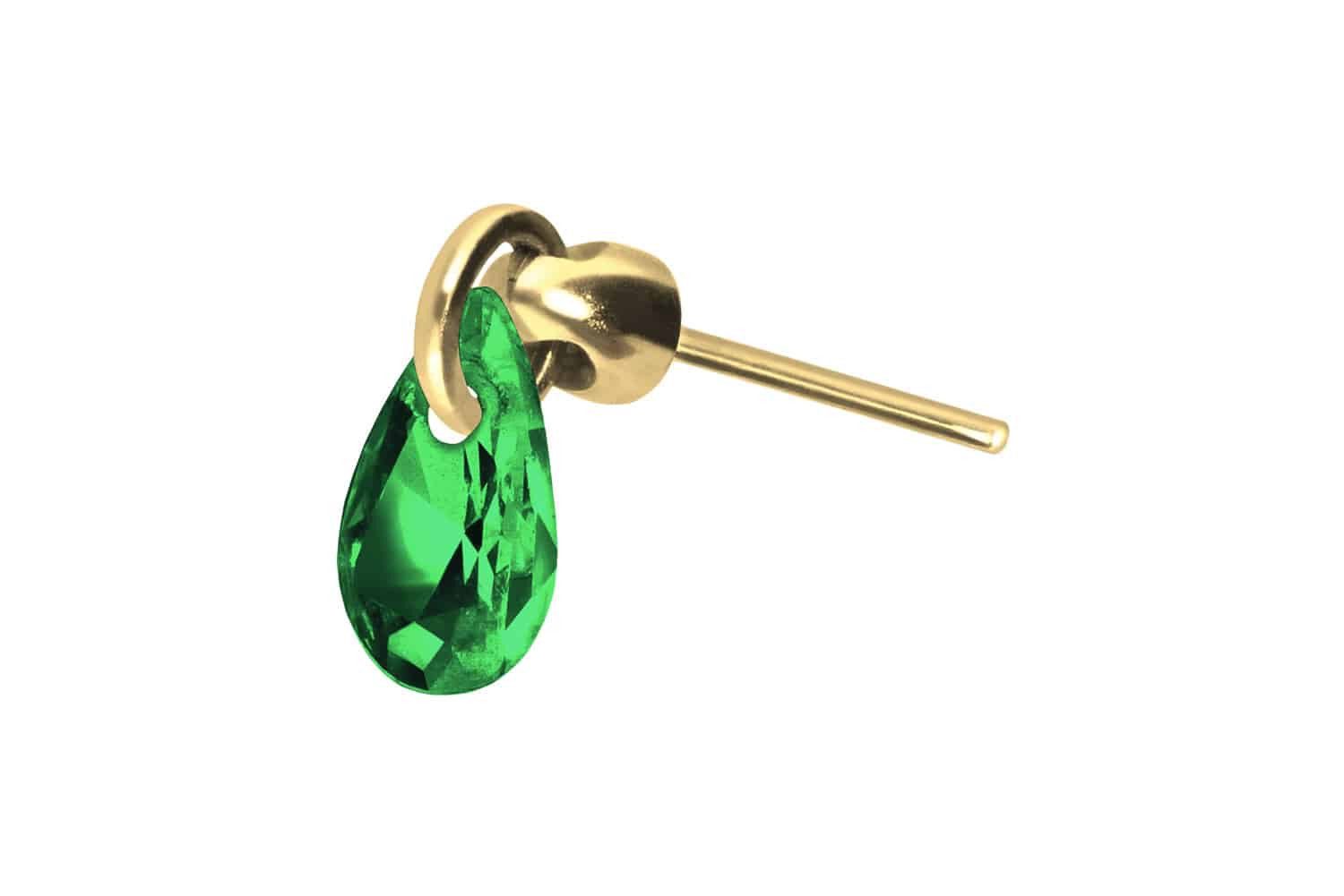 Farbe: Goldfarben + Kristall: Dunkelgrün