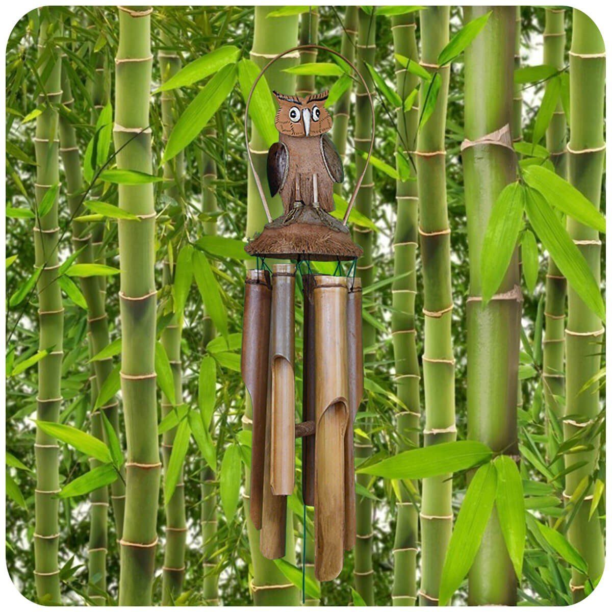 SIMANDRA Hängedekoration Windspiel Eule, Aus Holz günstig online kaufen