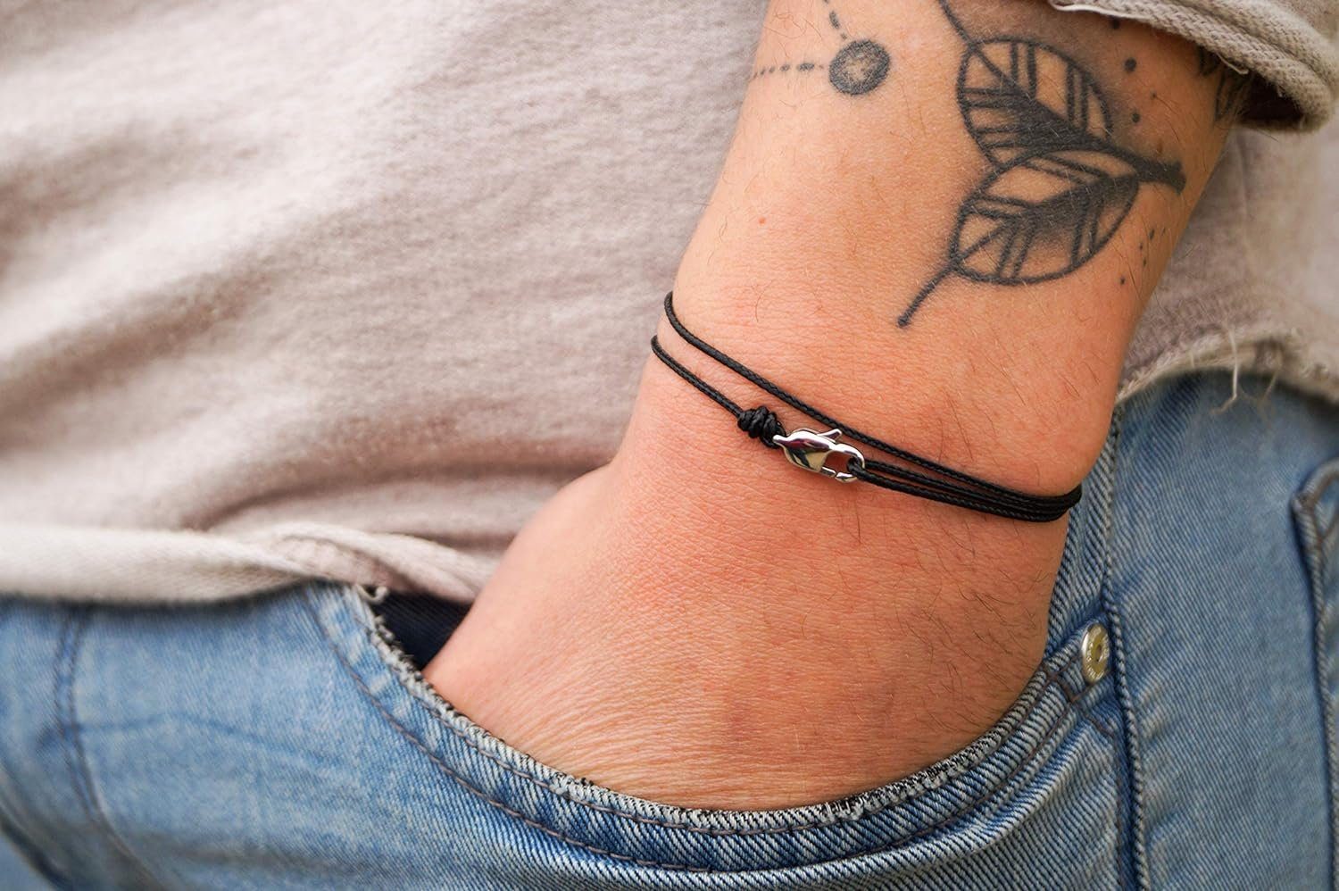 Made by Nami Wickelarmband Minimalistisches Armband mit Karabinerhaken Herren Armband Damen, Maritimes Armband Wasserfest & Verstellbar – Bild 2 von 5