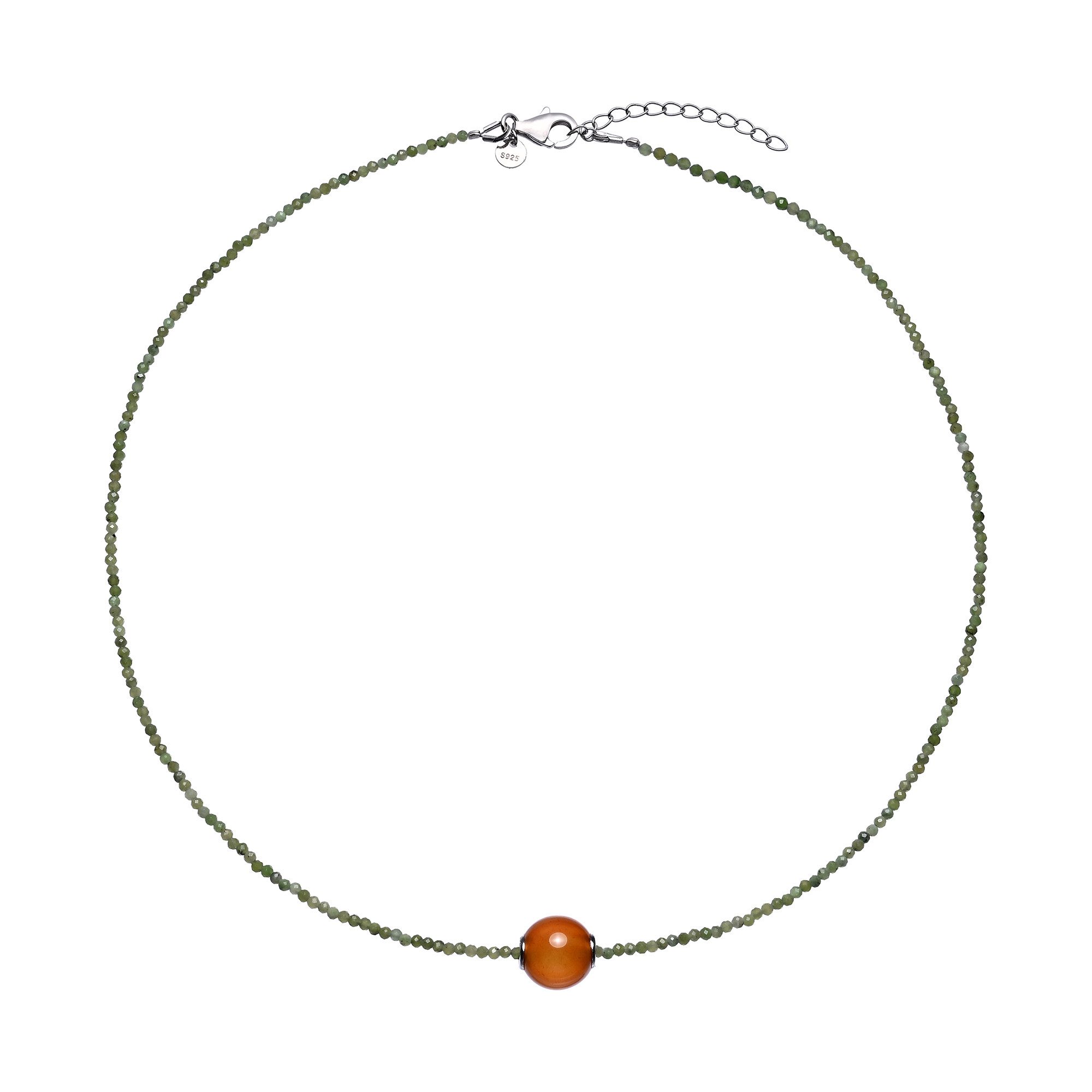 Cavill Silberkette Cavill Sterling Silber Kette 9,5 ct Karneol & 24 ct Neph günstig online kaufen