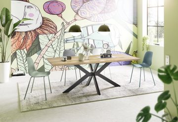 Trendstore Schalenstuhl Urix, Esszimmerstuhl, Metallgestell und Kunststoffsitzschale, Wählbar in den Farben 'dusty green', 'grey', 'petrol' oder 'white'