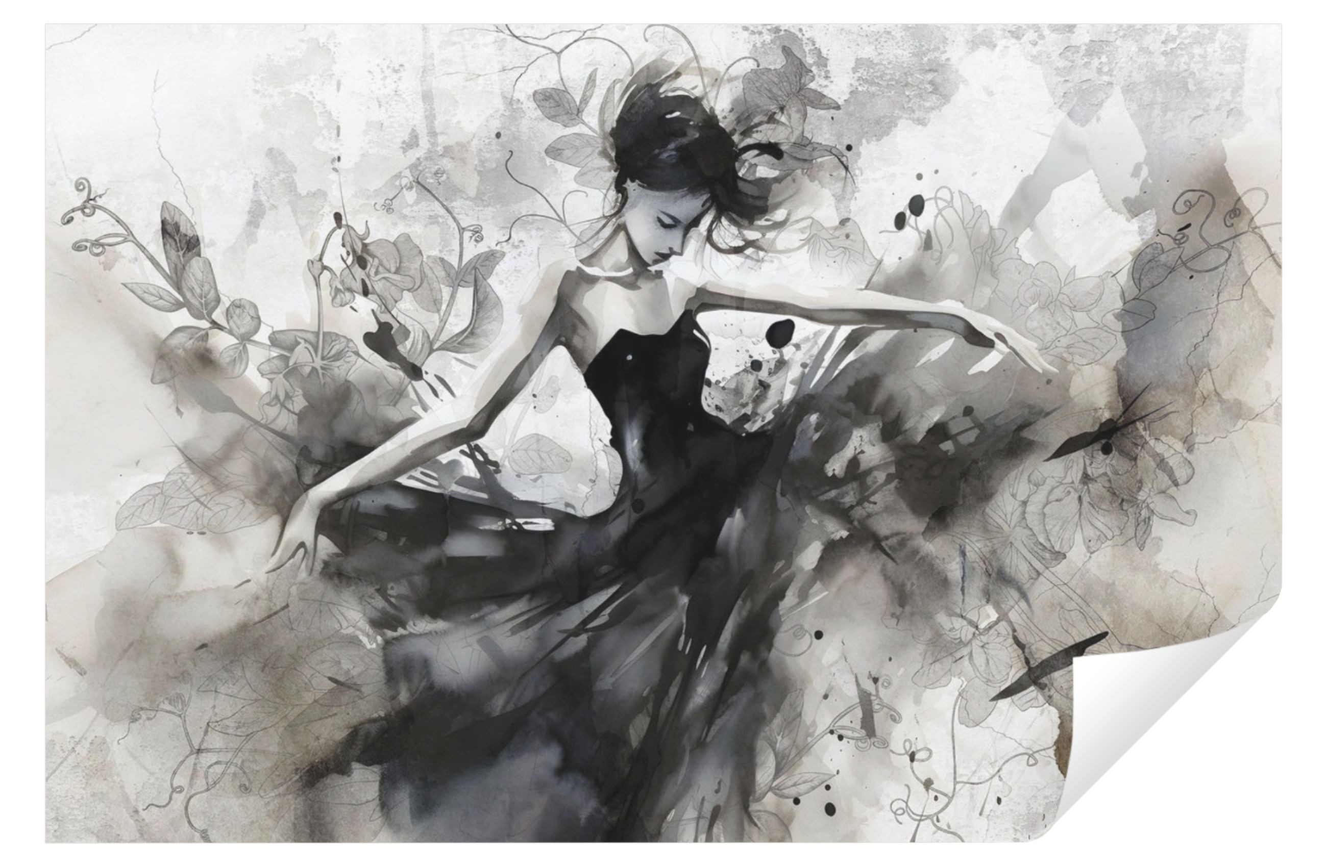 Wallarena Fototapete Frau Ballerina Kunst Vlies Tapete Wohnzimmer Schlafzim günstig online kaufen