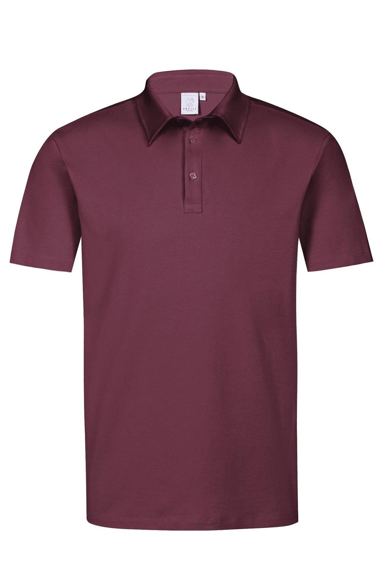 Poloshirt Greiff SHIRTS Herren Poloshirt Kurzarm Kent Regular-Fit Burgund