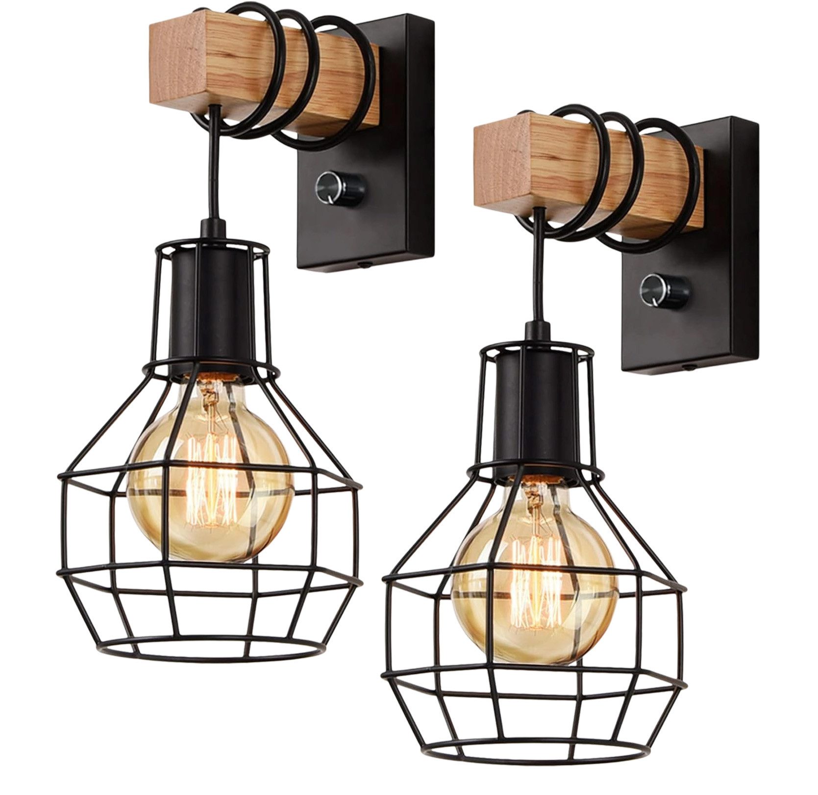 Daskoo LED Wandleuchte Lampenschirm 2 Pcs günstig online kaufen