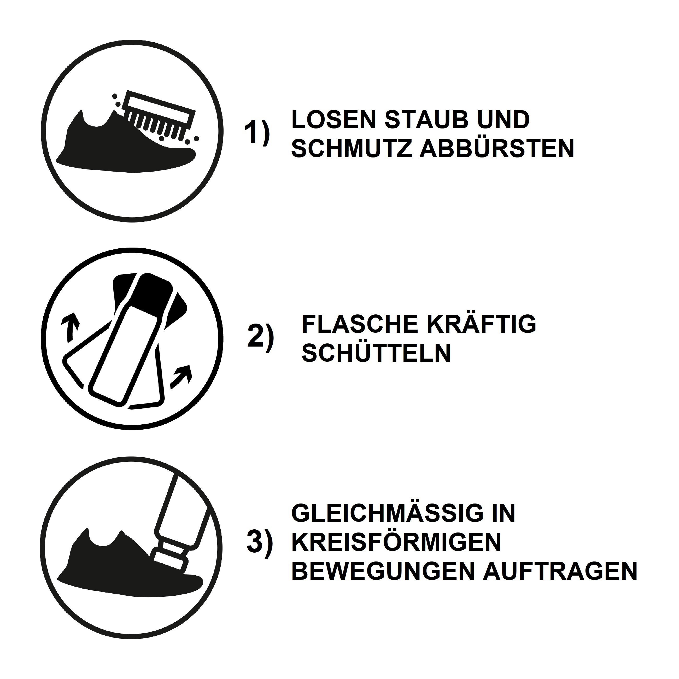 Shoeboys Schuhputzbürste Leder Sohlenränder, und deckendes White stark Sneaker (1-tlg) Weiß für - Textil