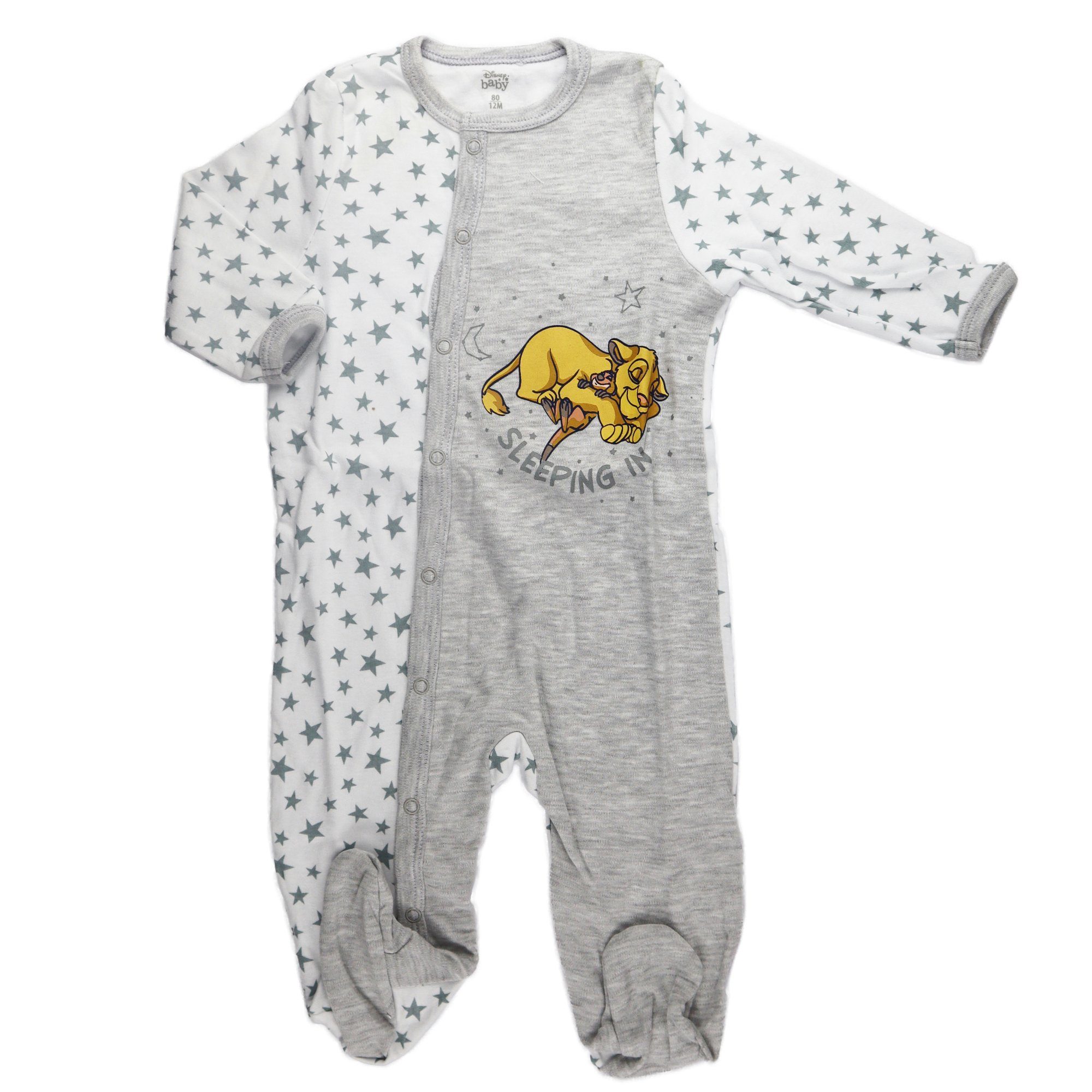 Disney Langarmwickelbody Disney König der Löwen Simba Baby Strampler Einteiler