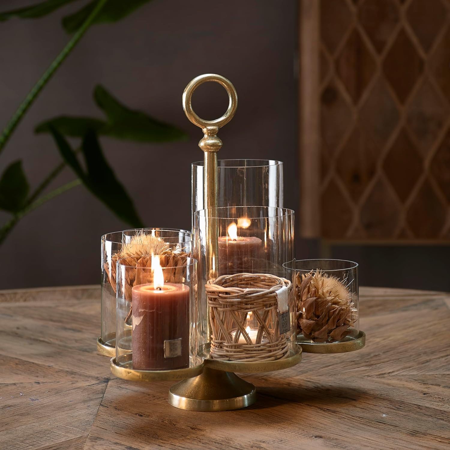 Rivièra Maison Teelichthalter Rustic Rattan Votive, Teelichthalter