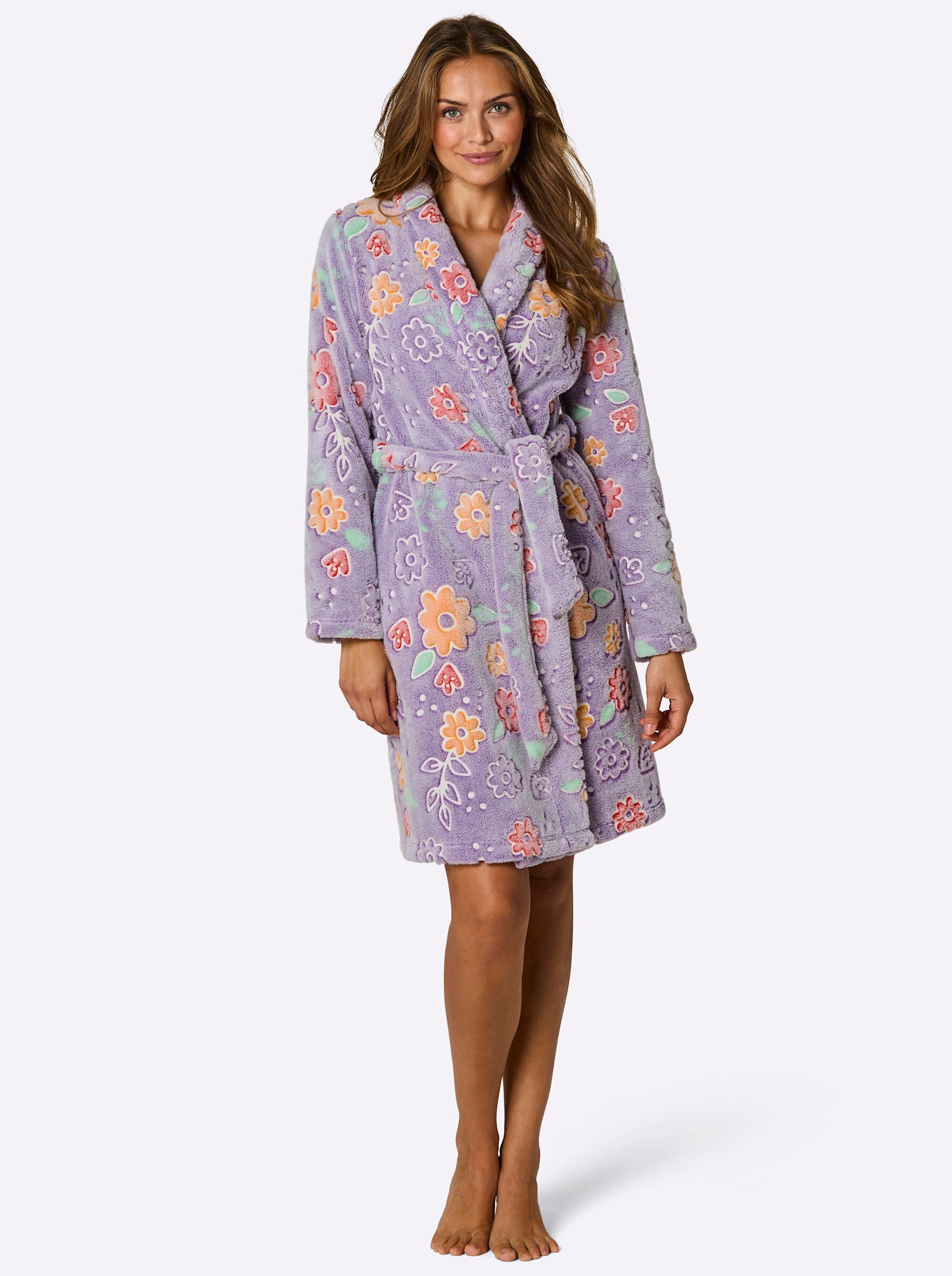 Witt Damenbademantel Bademantel ., Länge ca. 100 cm, Polyester, Bindeband günstig online kaufen