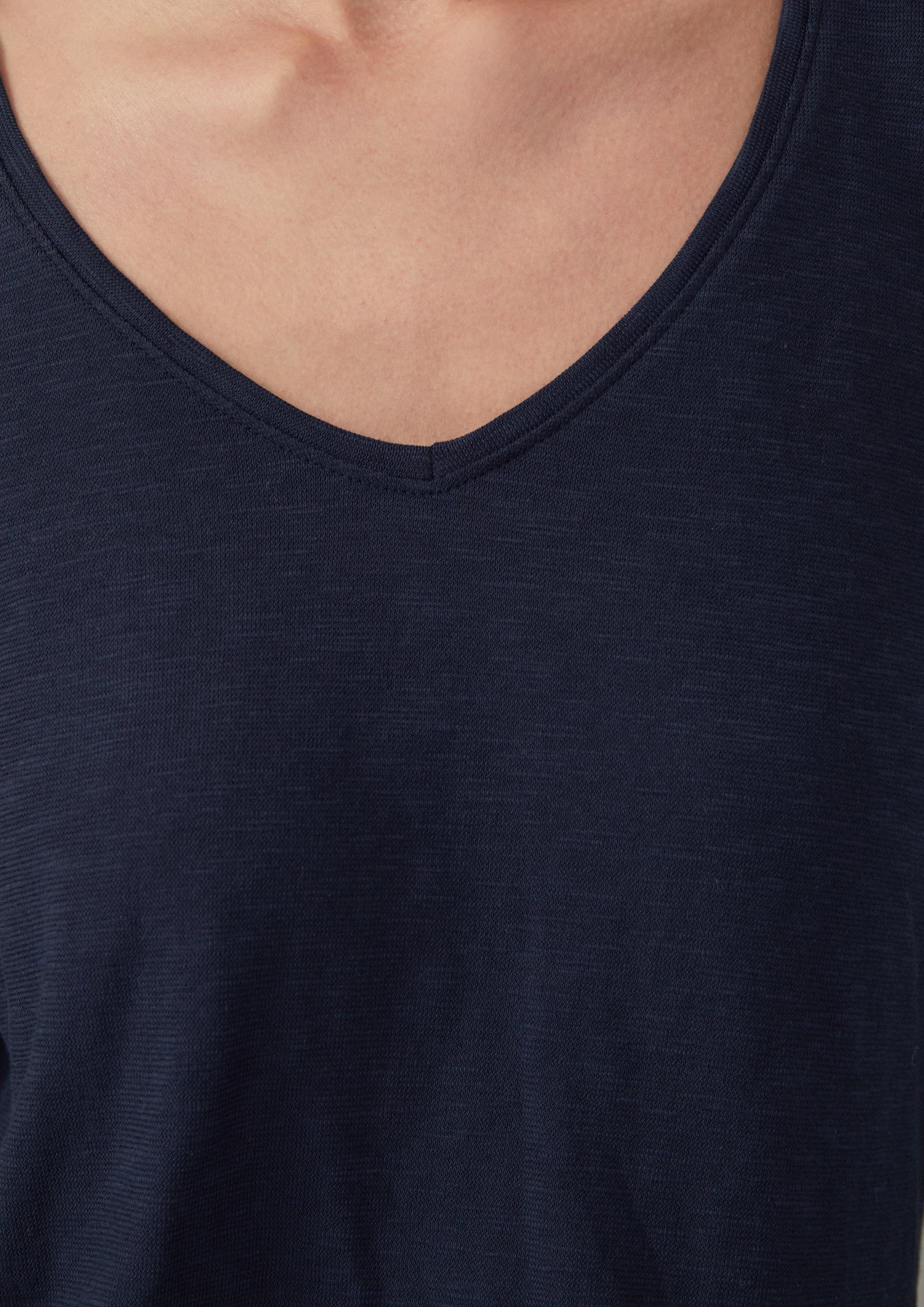 s.Oliver Langarmshirt Jersey-Shirt mit V-Ausschnitt und günstig online kaufen