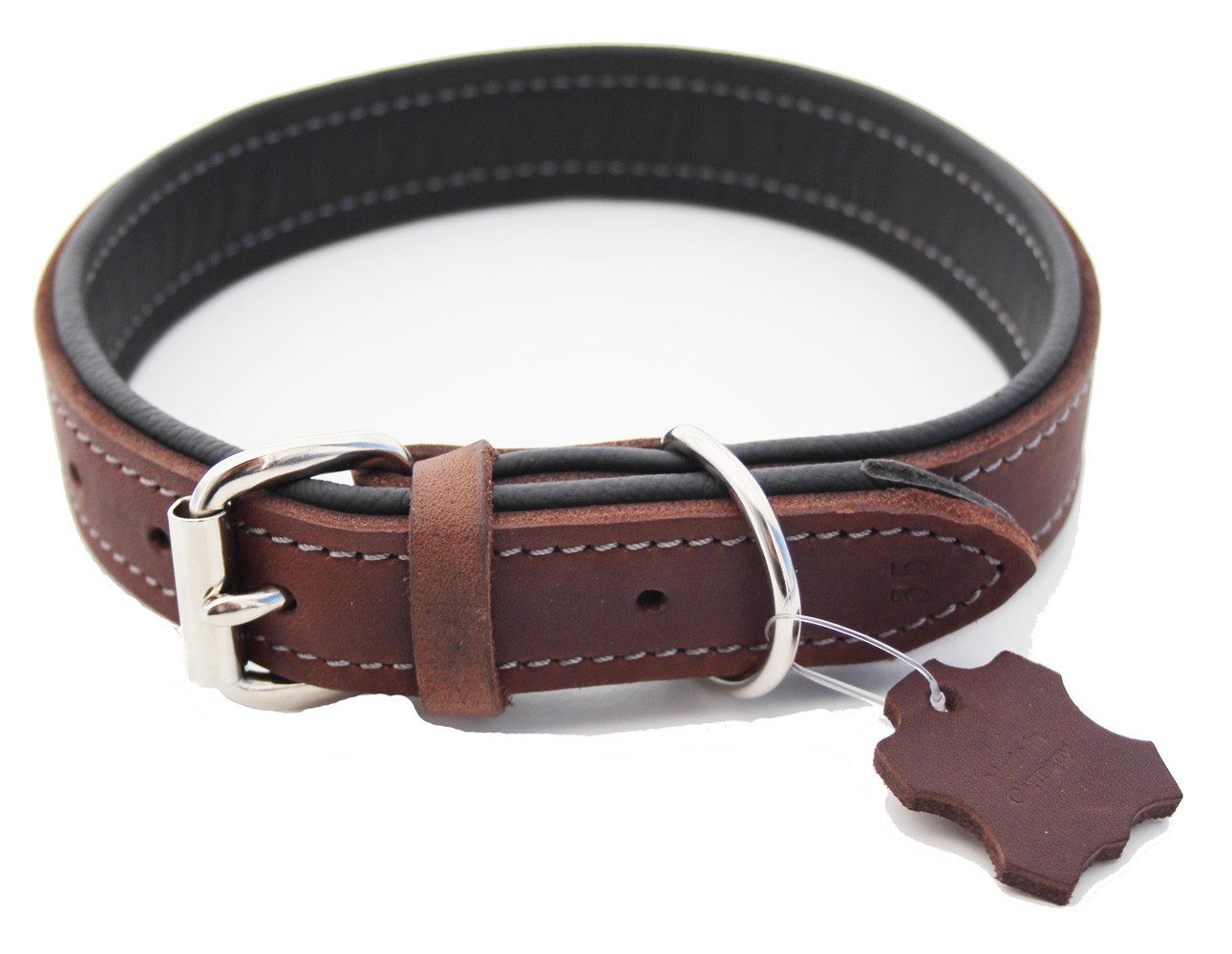 Activity4Dogs Hunde-Halsband große Hunde, Echtleder, 5-fach verstellbar, 4 Größen, verschiedene Farben, Größe M bis XL, jeweils 5-fach verstellbar