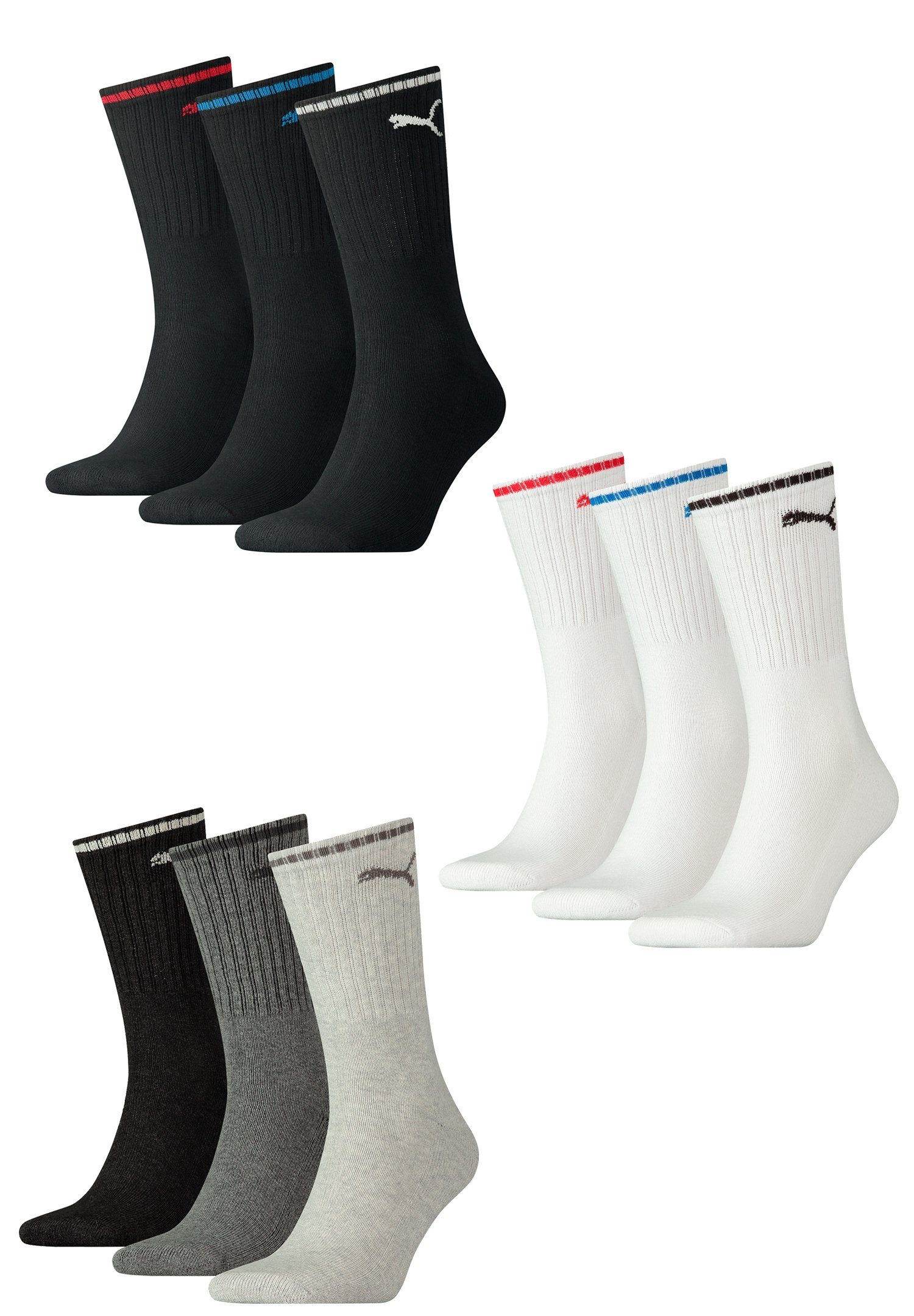 PUMA Socken CREW SOCK STRIPE 12 Paar (Spar-Pack, 12-Paar, 12er-Pack) günstig online kaufen