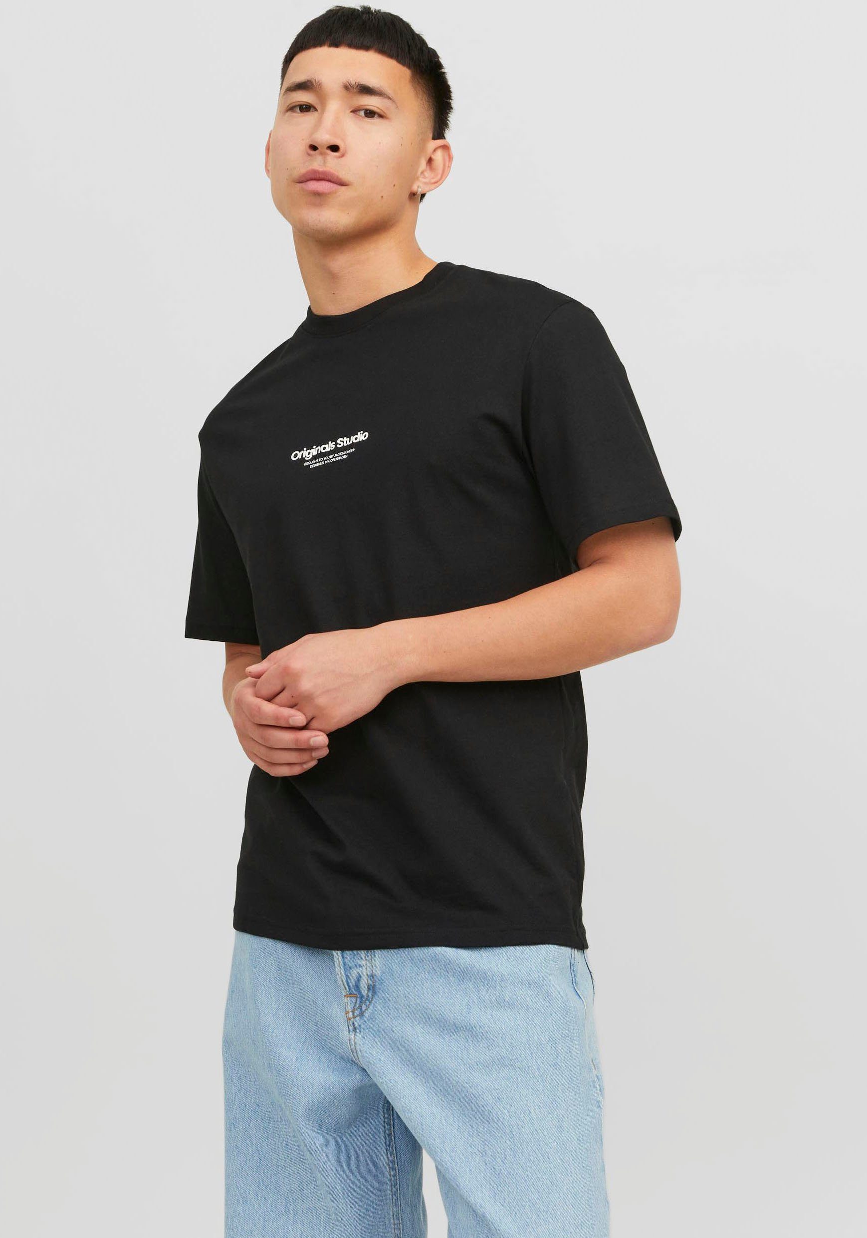 Jack & Jones Rundhalsshirt JORVESTERBRO TEE SS CREW NECK NOOS black