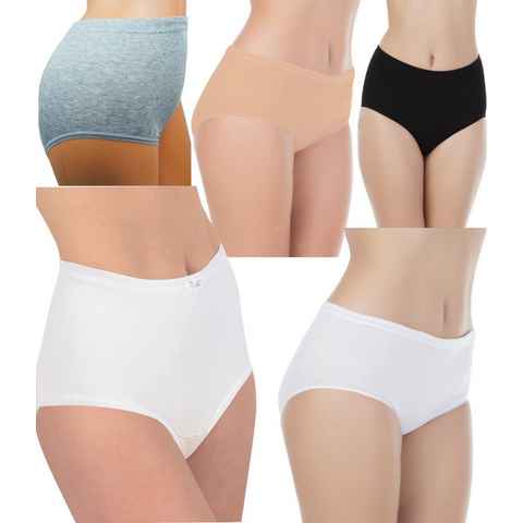 cwonlineshop Slip Damen Slip Taillenslip hüftslip 3er-Pack (Spar-Set, 3-St) Formslip in klassischen Uni-Farben (Art-2090)