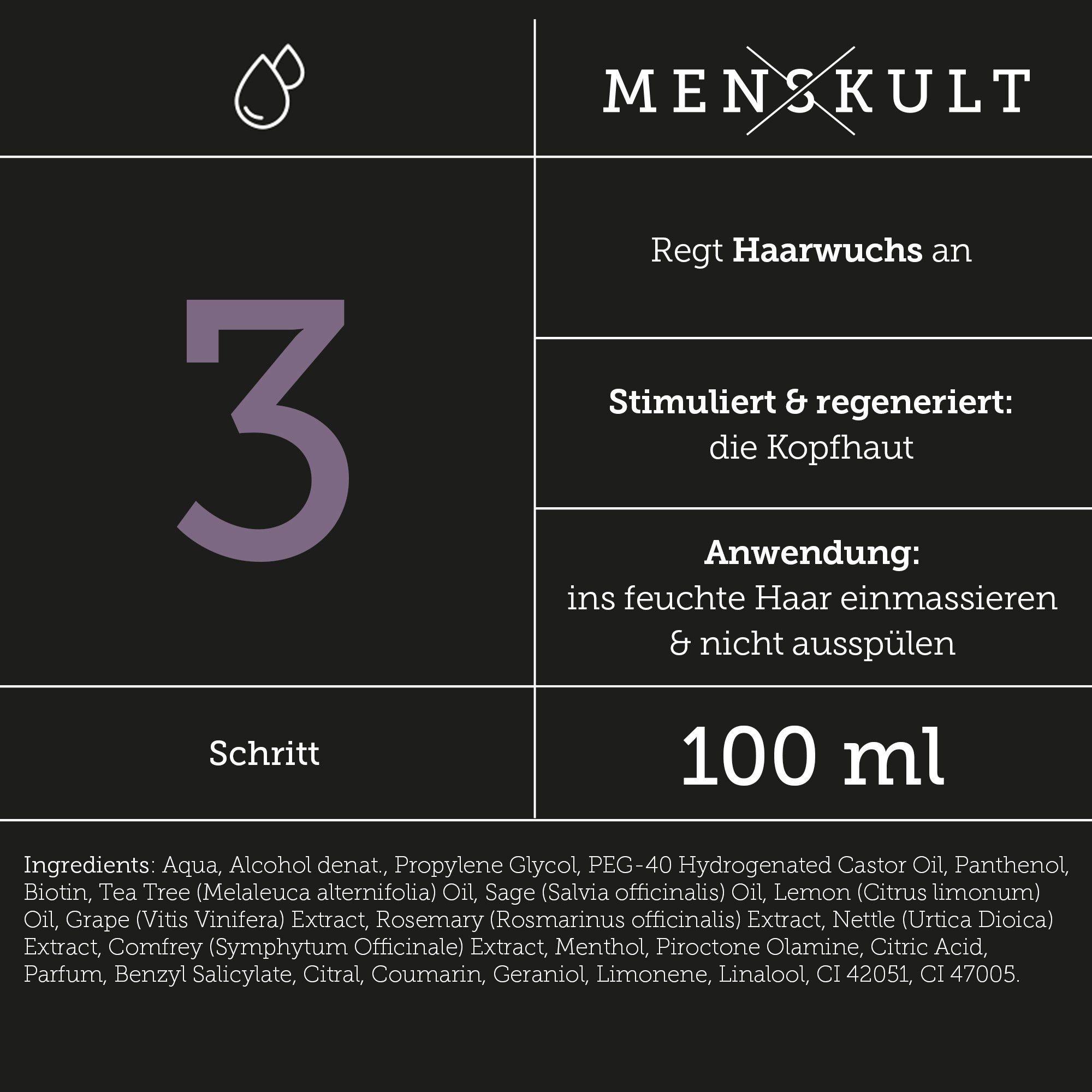 Menskult Kopfhaut Revitalisierung Haar und Haarwasser, Haarwasser