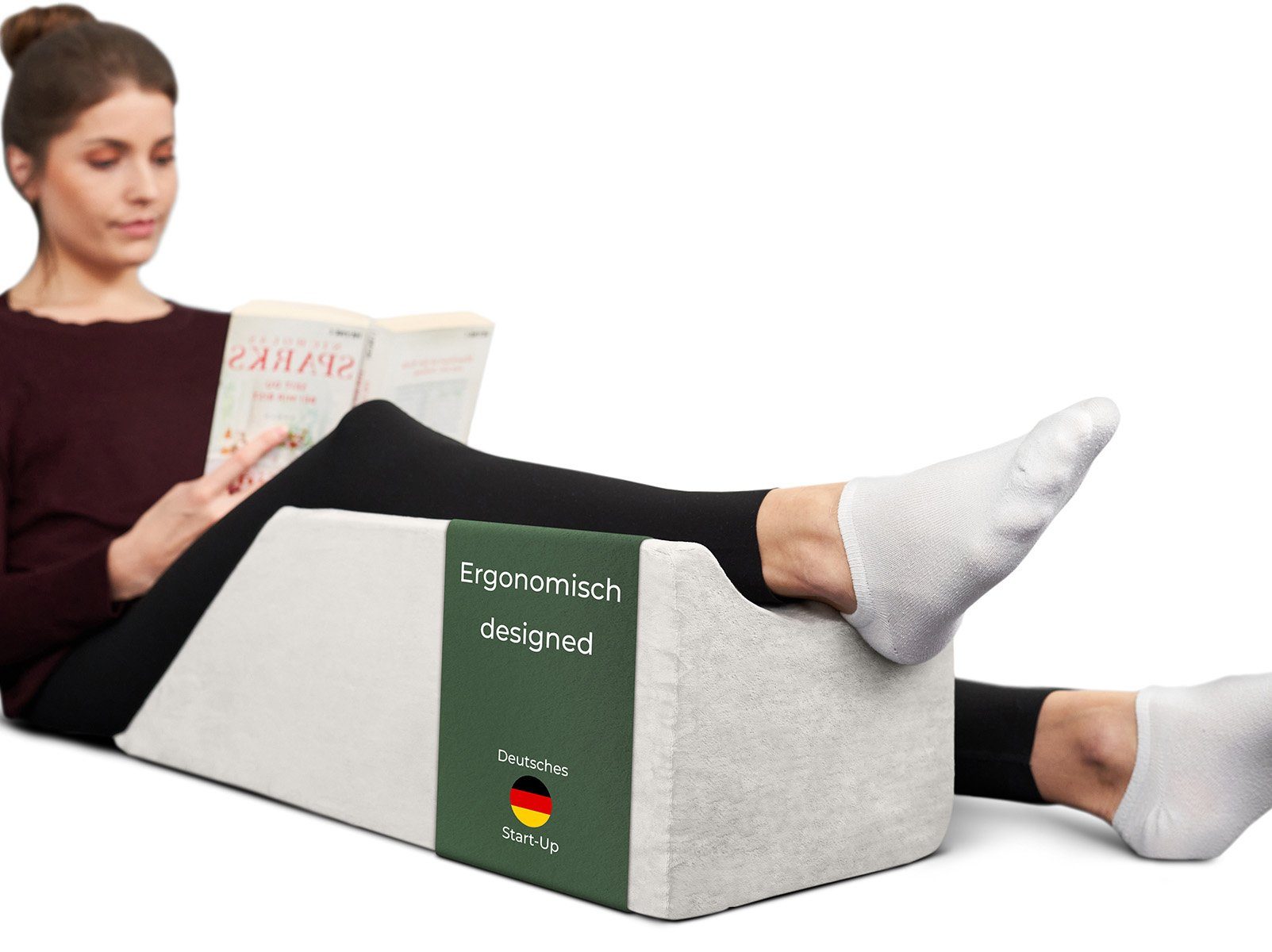 Well B4 Венозная подушка zum Beine hochlagern - Beinhochlagerungskissen Beinauflage Keilkissen, Поддерживающая подушка für Beine & Knie ideal als Lymphkissen und Venenkeil