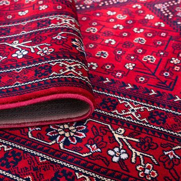 Teppich Orientalischer Teppich, Ornamente& Rauten Muster, in rot, Carpetia, rechteckig, Höhe: 13 mm