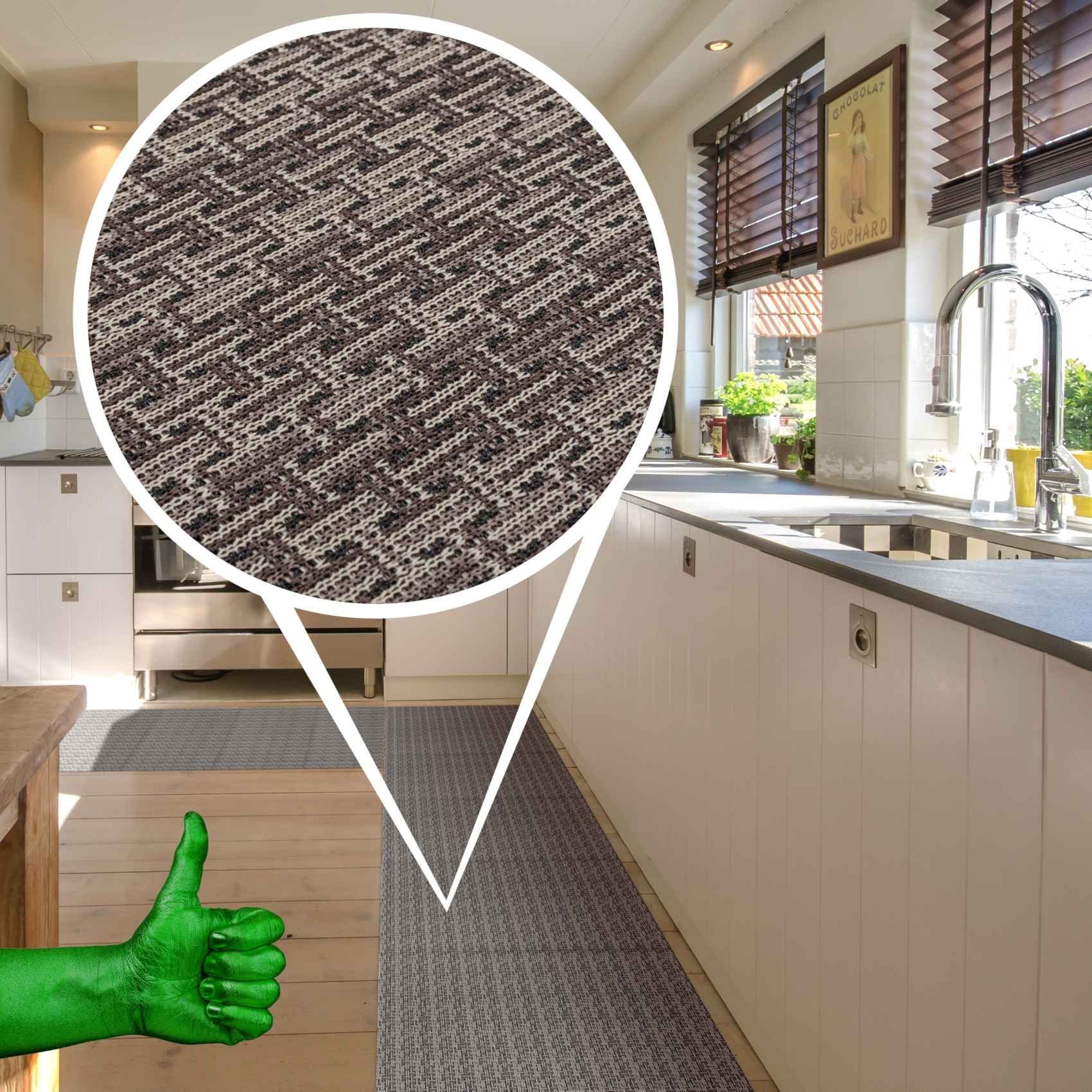 ANRO Küchenläufer ITACA Hochwertig Küchenteppich Teppich Textil, Eckig, Höhe: 3 mm, Velour – Bild 4 von 5