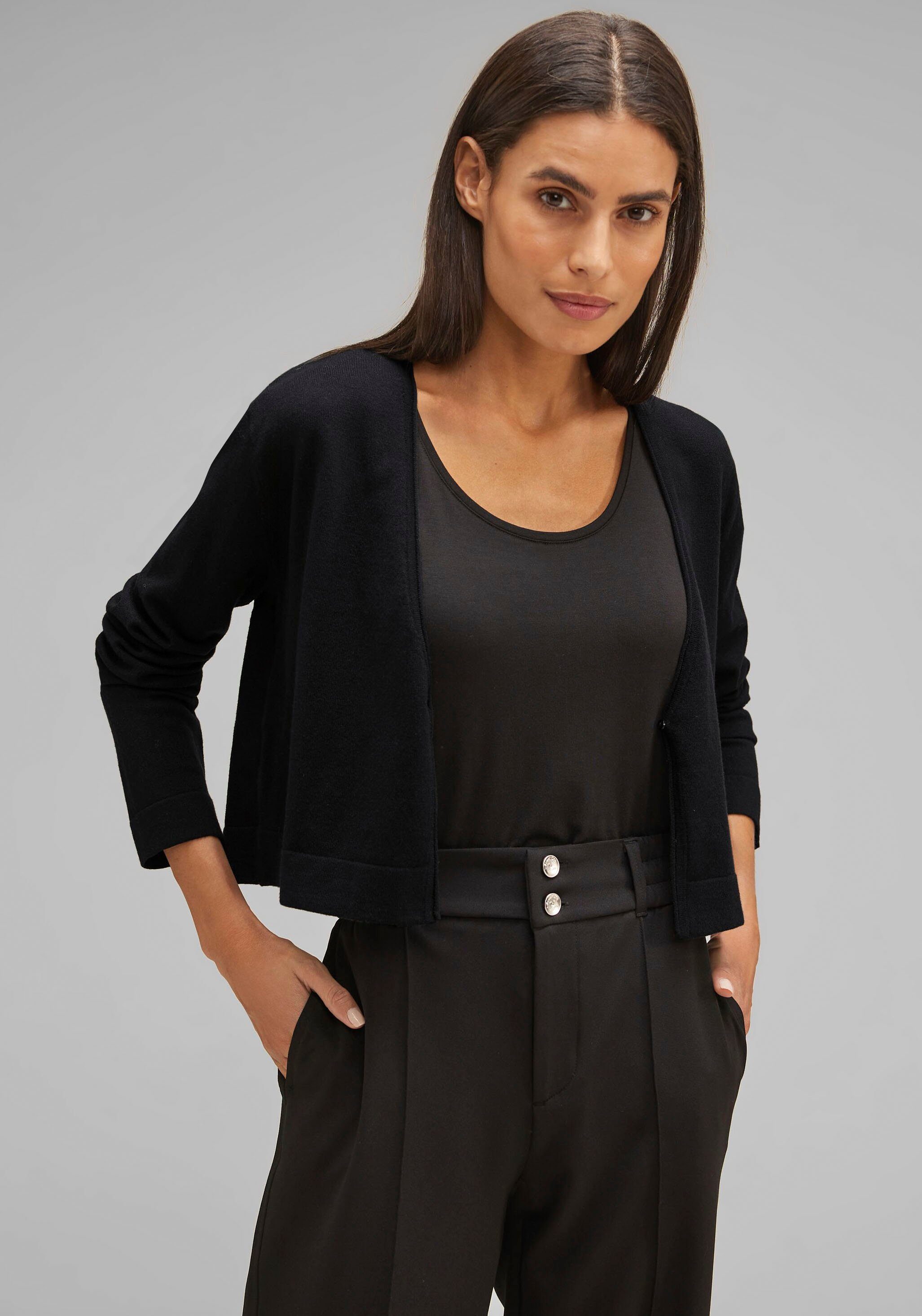 Cardigan ONE Form STREET black in kurzer