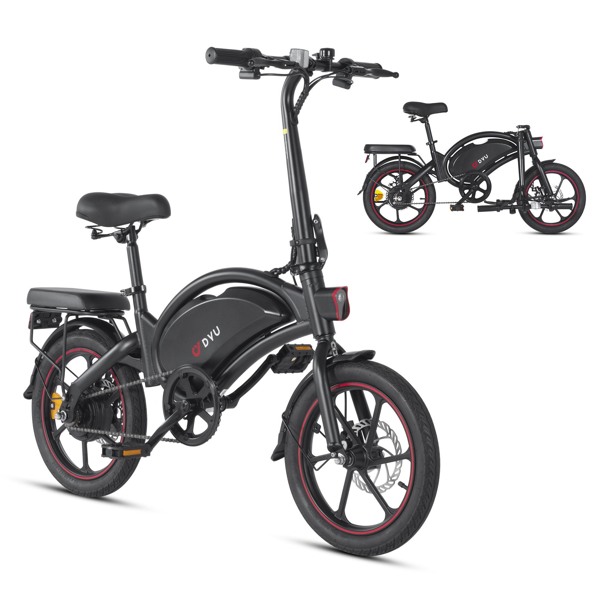 ombar E-Bike 16 Zoll E-Bike Cityrad für Damen Herren, 250W Faltbar E-Citybikes, (1 tlg., mit Akku-Ladegerät), Elektrofahrräder mit 36V 10Ah Akku