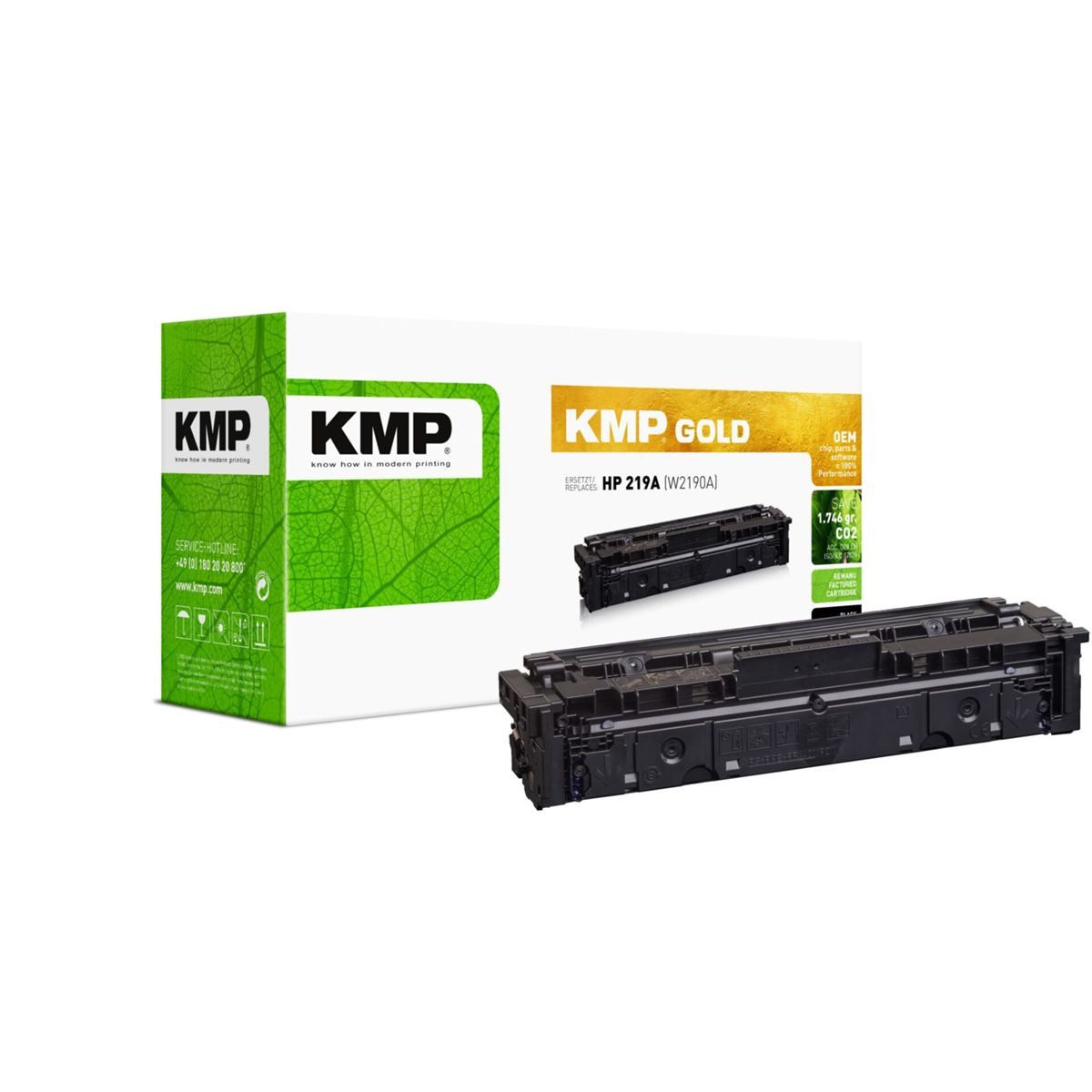 KMP Tonerpatrone Toner ersetzt HP W 2190 A No. 219 A