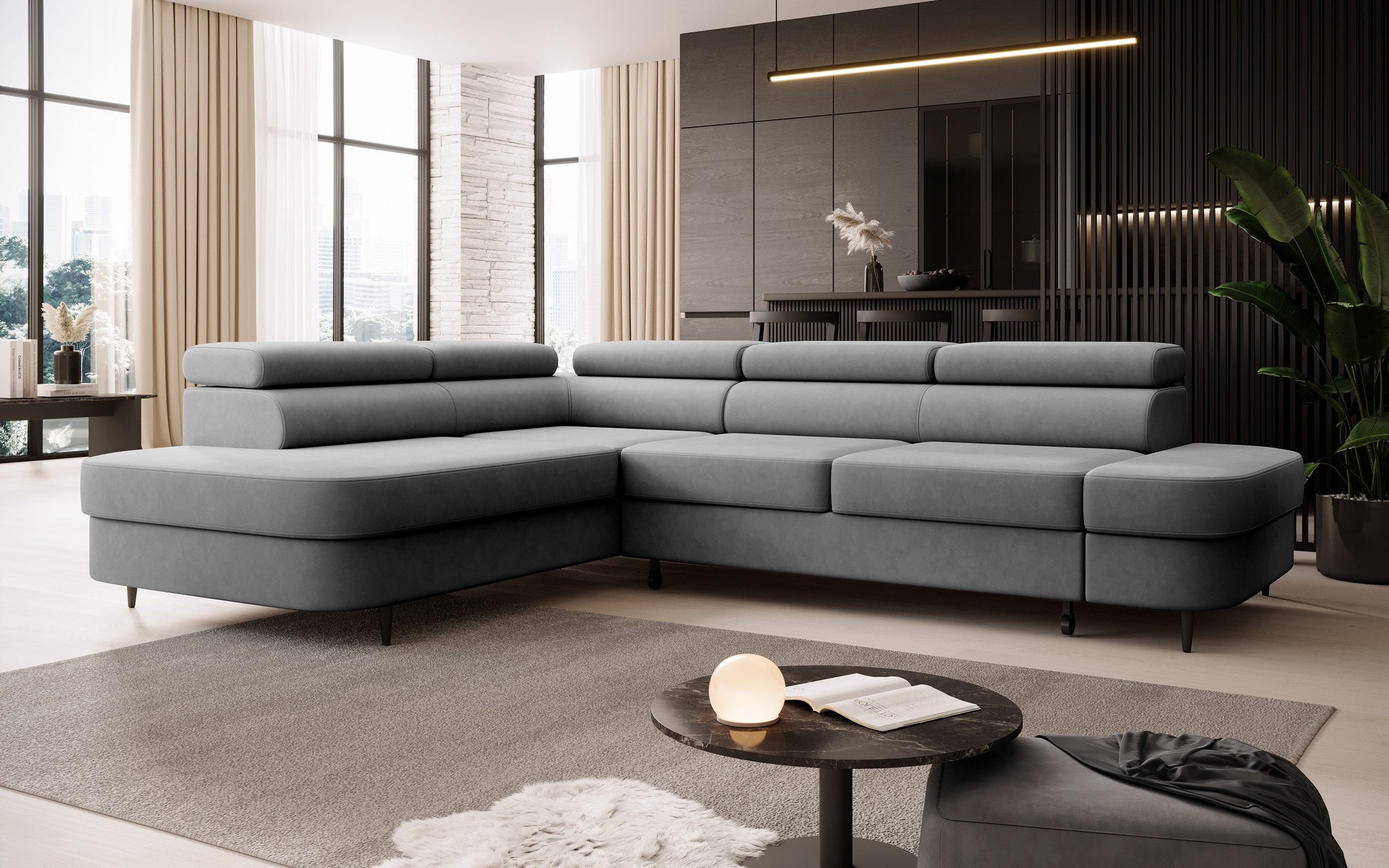 NEXT COLLECTION Ecksofa Priam L, Verstellbare Kopfstützen, angenehmer und f günstig online kaufen