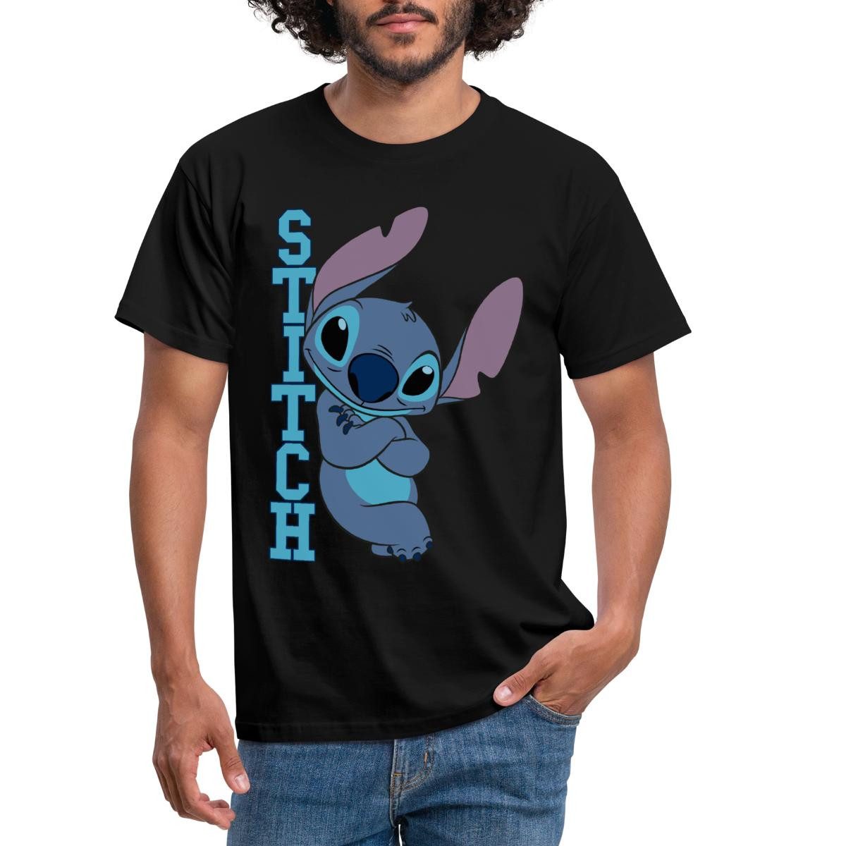 Spreadshirt T-Shirt Lilo & Stitch, Stitch Mit Schriftzug Männer T-Shirt (1- günstig online kaufen