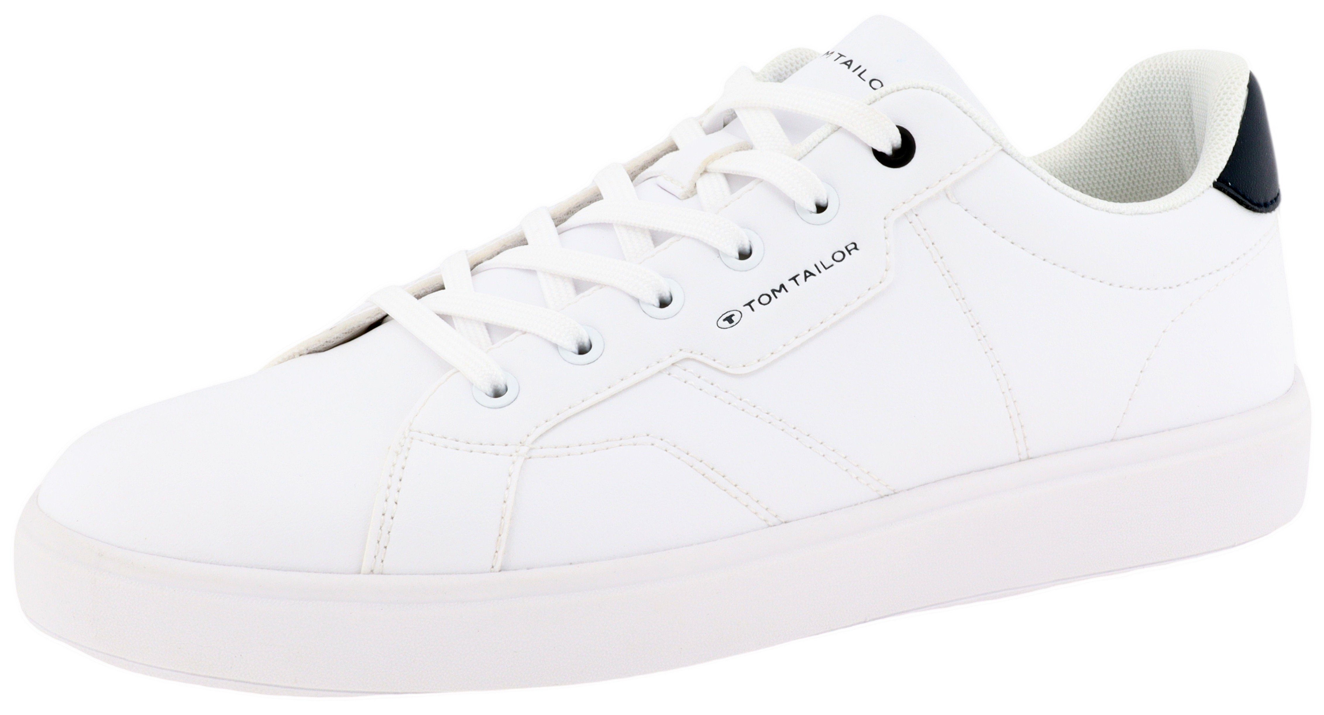 TOM TAILOR Sneaker, Kontrastbesatz an der Ferse, Freizeitschuh, Halbschuh, günstig online kaufen