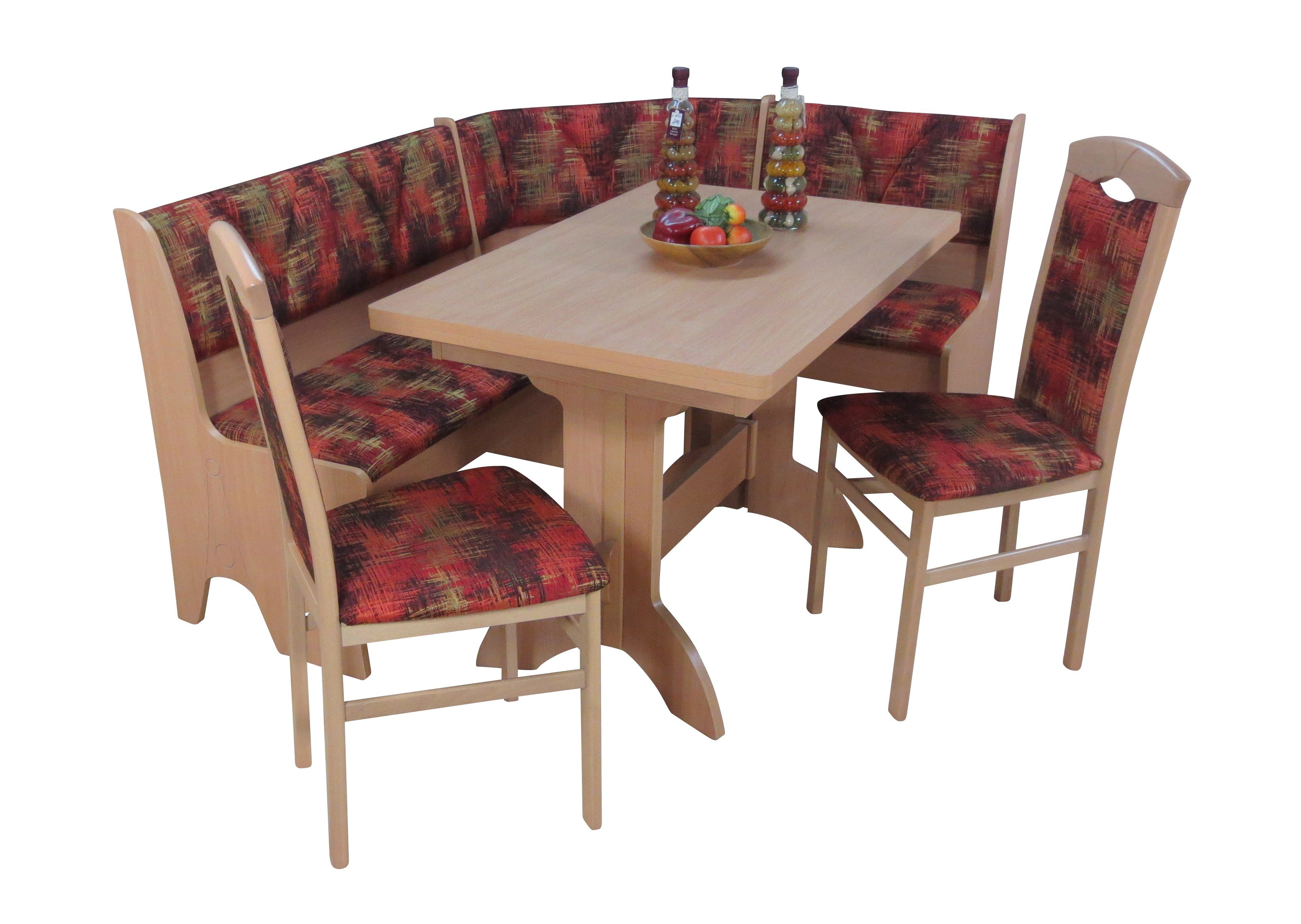 moebel-direkt-online Eckbankgruppe Nala 1, (4tlg. Eckbankgruppe), Esstisch mit Auszugsfunktion