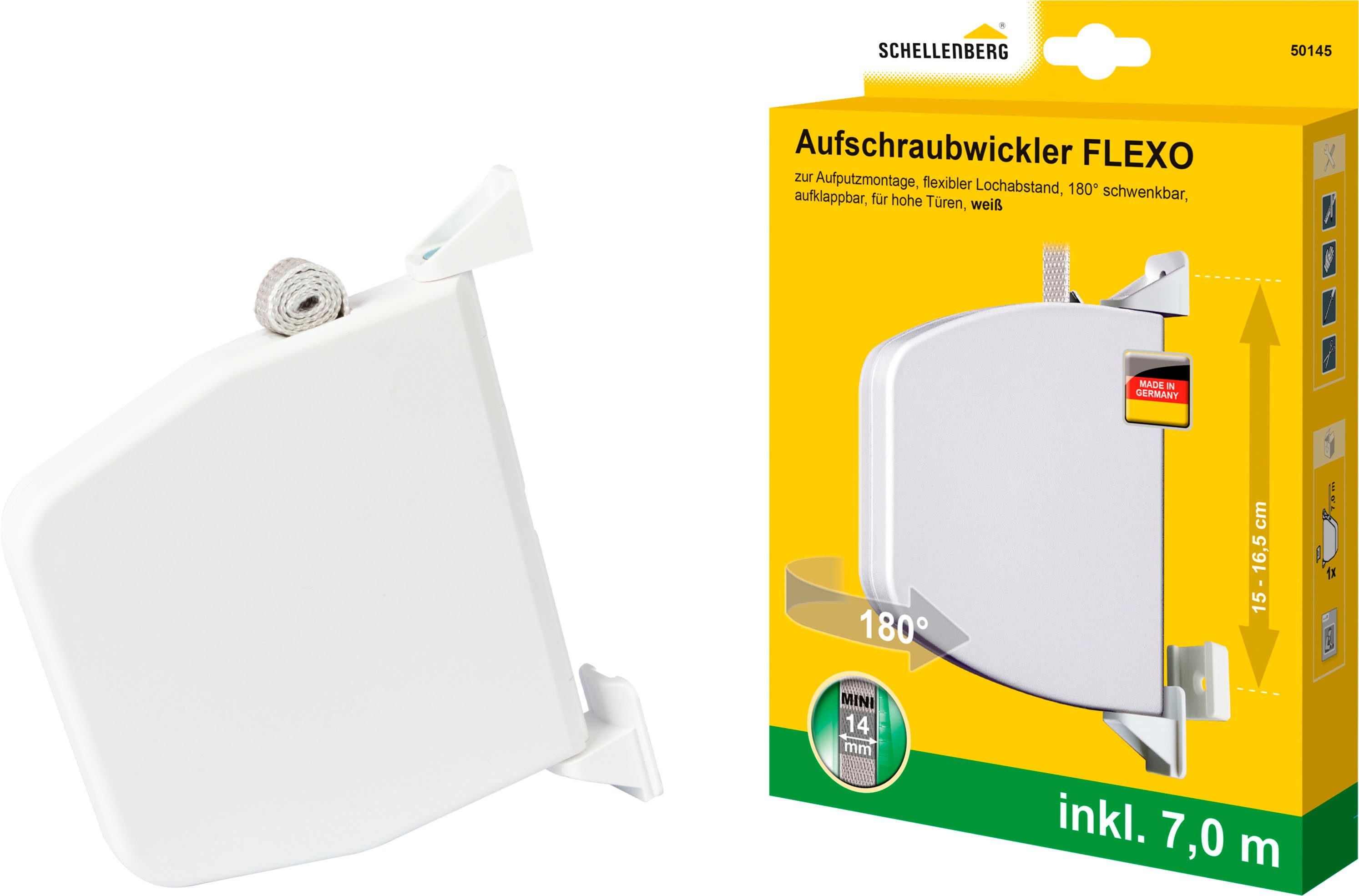 SCHELLENBERG Aufputz-Gurtwickler Minisystem, Flexo Aufschraubwickler inkl. günstig online kaufen