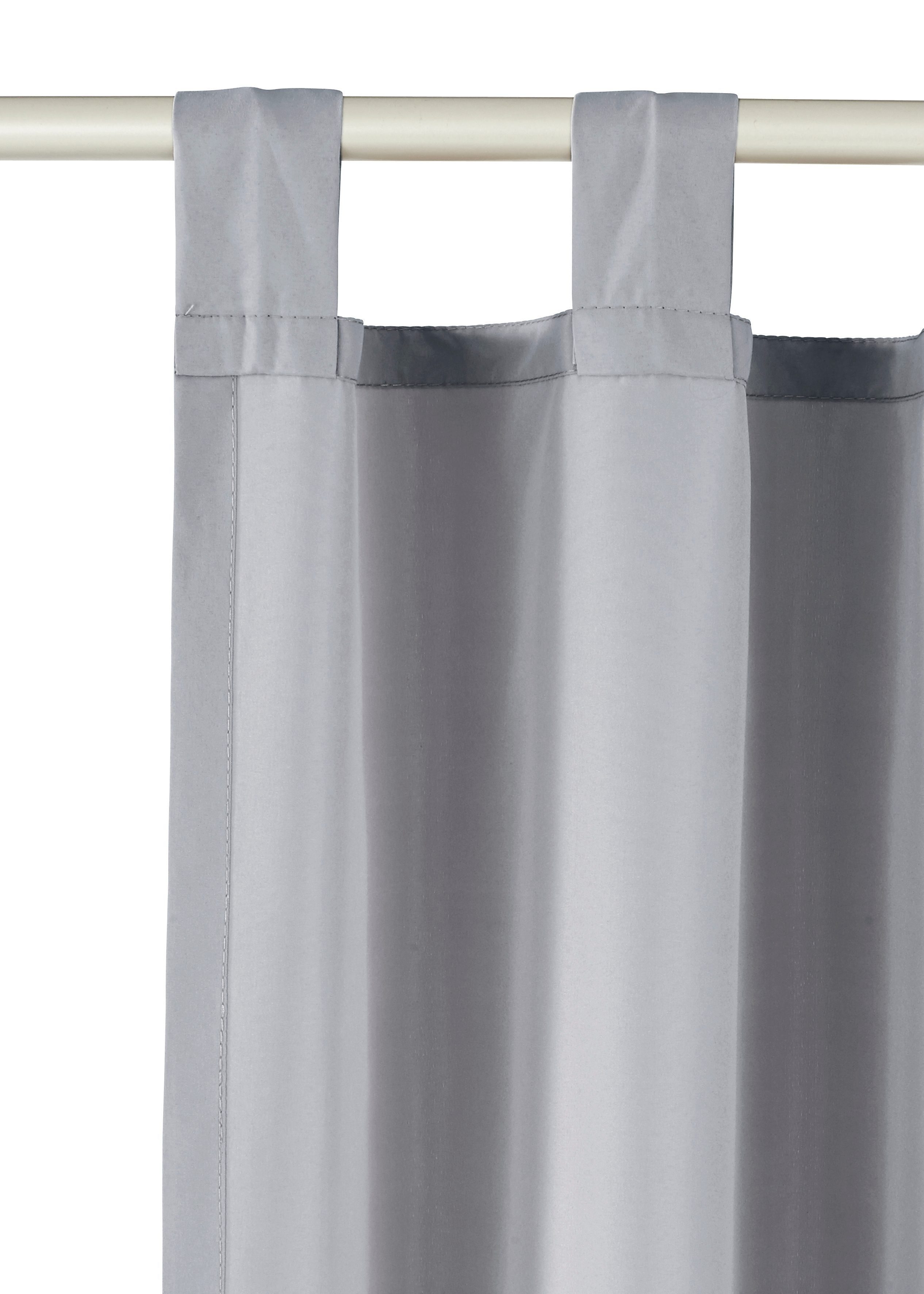 OTTO home Vorhang Raja mit Schlaufen, 2er Pack, blickdicht, Topseller (2 St), Schlaufen, blickdicht, Polyester, 2er-Set, Bestseller, einfarbig, modern, pflegele – Bild 4 von 5