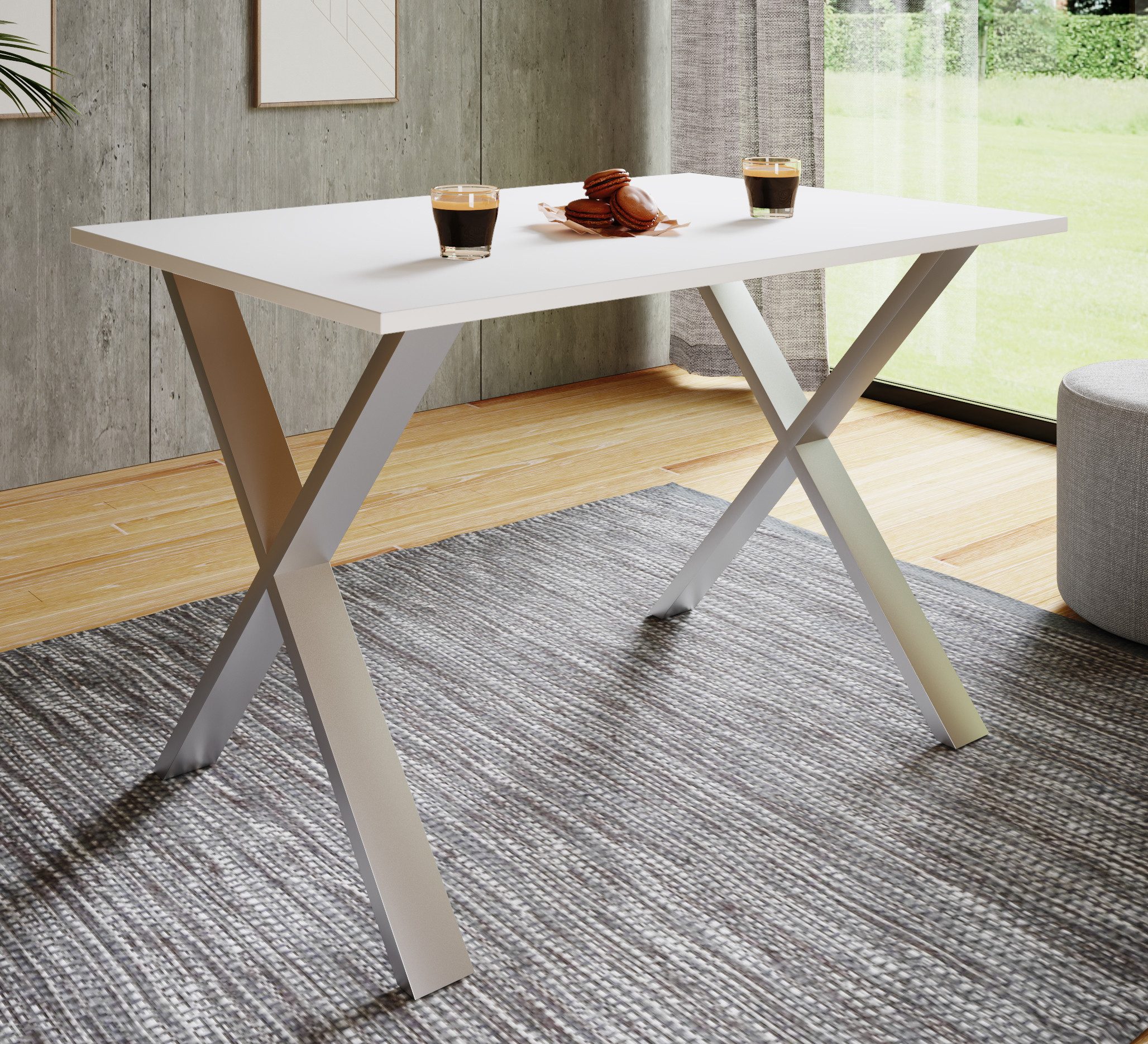 VCM Esstisch Premium Holz Esstisch Küchentisch Xona X