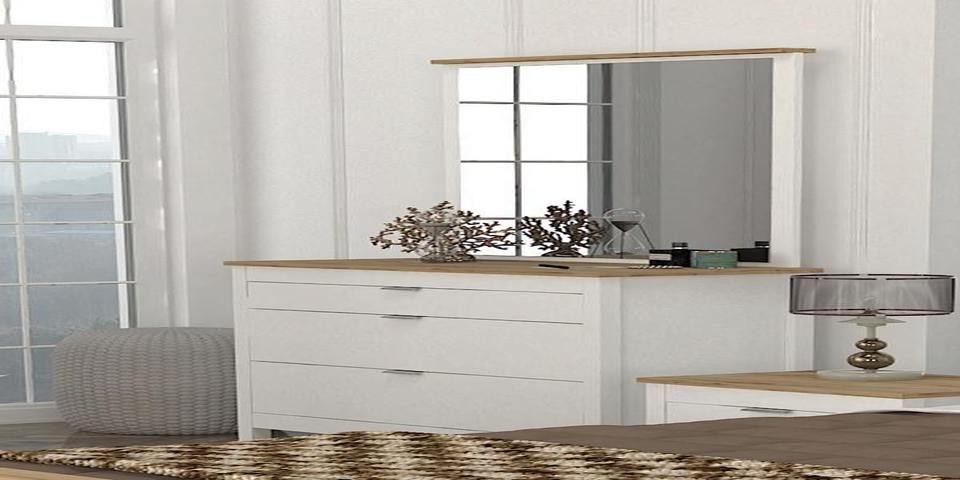 JVmoebel Kommode Elegante Anrichte mit Spiegel in modernem Design (Kommode mit Spiegel), Made in Europa
