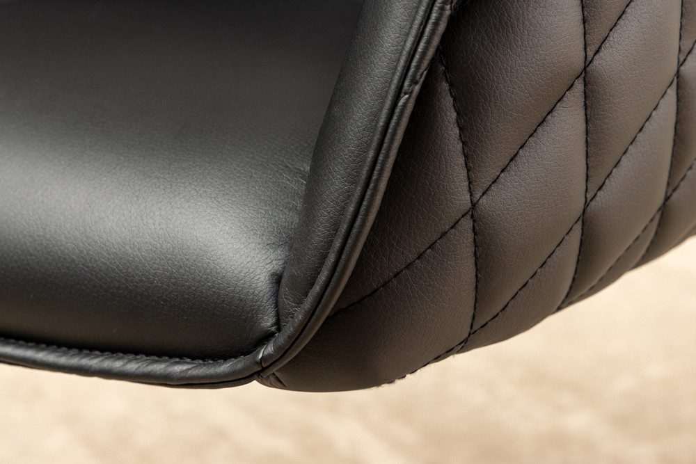 riess-ambiente Drehstuhl EUPHORIA schwarz, Büro · Kunstleder · Metall · höhenverstellbar · mit Armlehne · Design – Bild 5 von 5