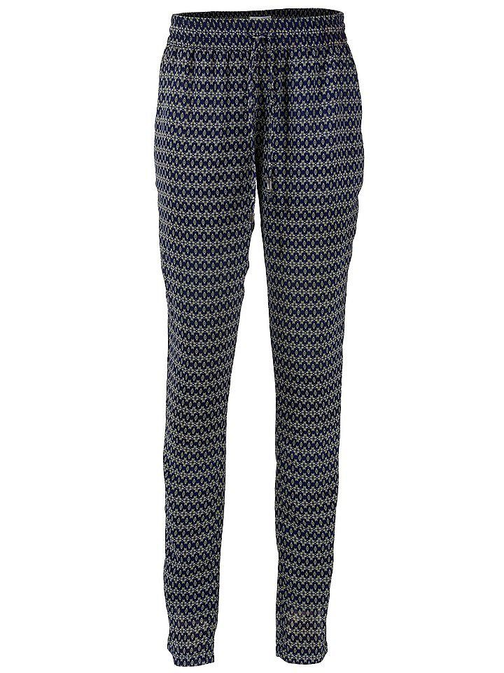 YESET Chinohose Druckhose Chino Stoffhose Stretch marine 032644 günstig online kaufen