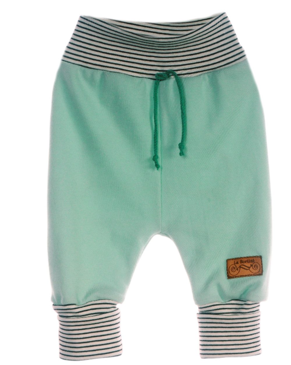 Schlupfhose Baby Hose Erstlingshose für Neugeborene blau gestreift unisex