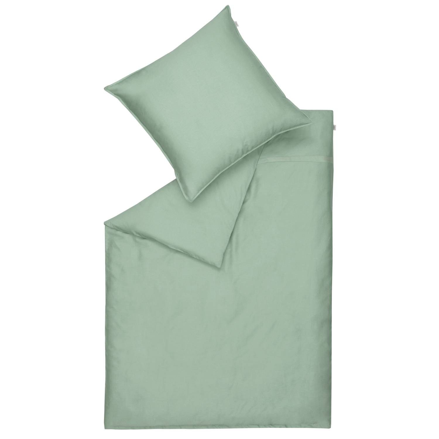 SCHÖNER WOHNEN-Kollektion Bettwäsche PURE 2.0 Ganzjahresbettwäsche, Baumwolle, 1 teilig, 200x200 + 2x80x80 in Lindgrün