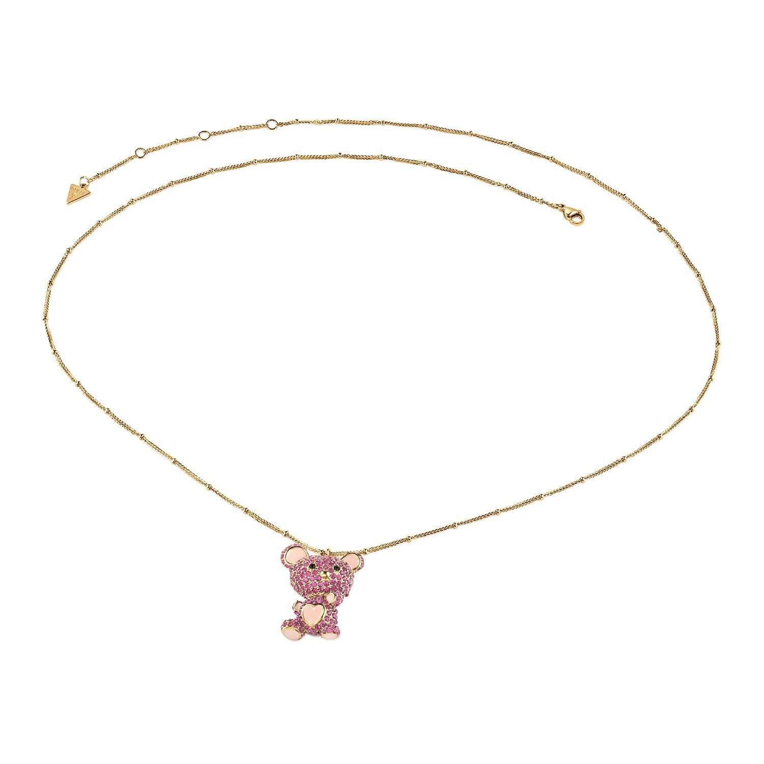 Guess Kette mit Anhänger Teddybär Gold...