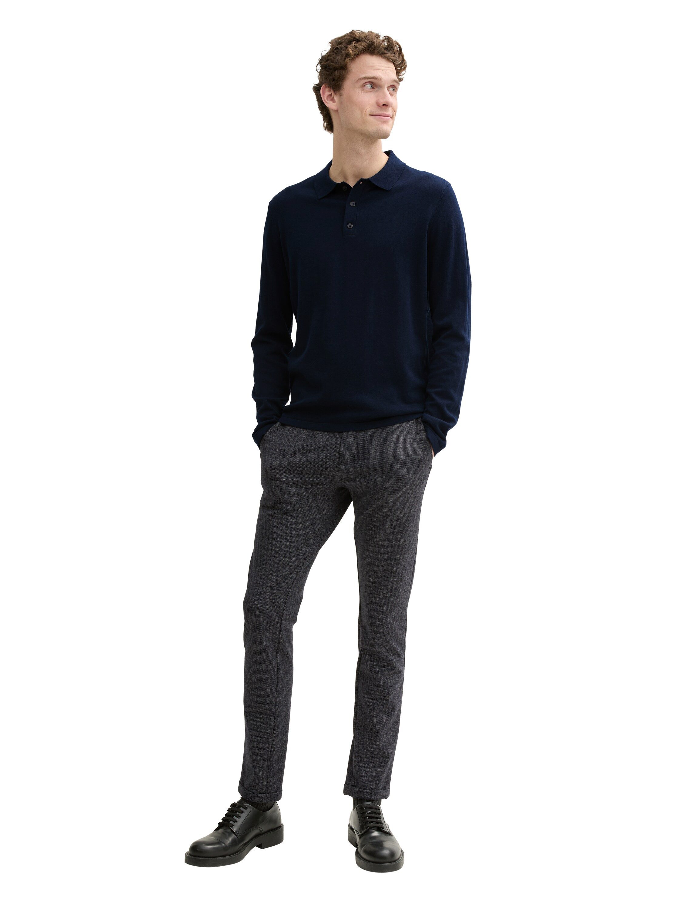 TOM TAILOR Polokragenpullover mit Seide