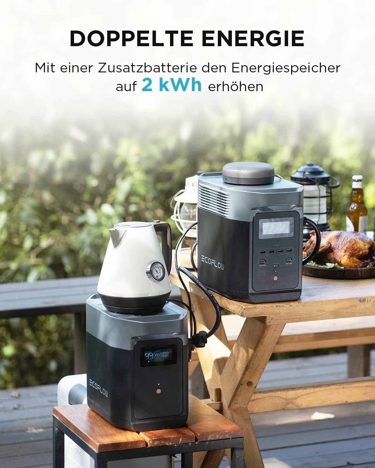 Ecoflow ECOFLOW Delta 2 Zusatzakku 1 024Wh erweiterbare, Delta 2 EB Powerstation