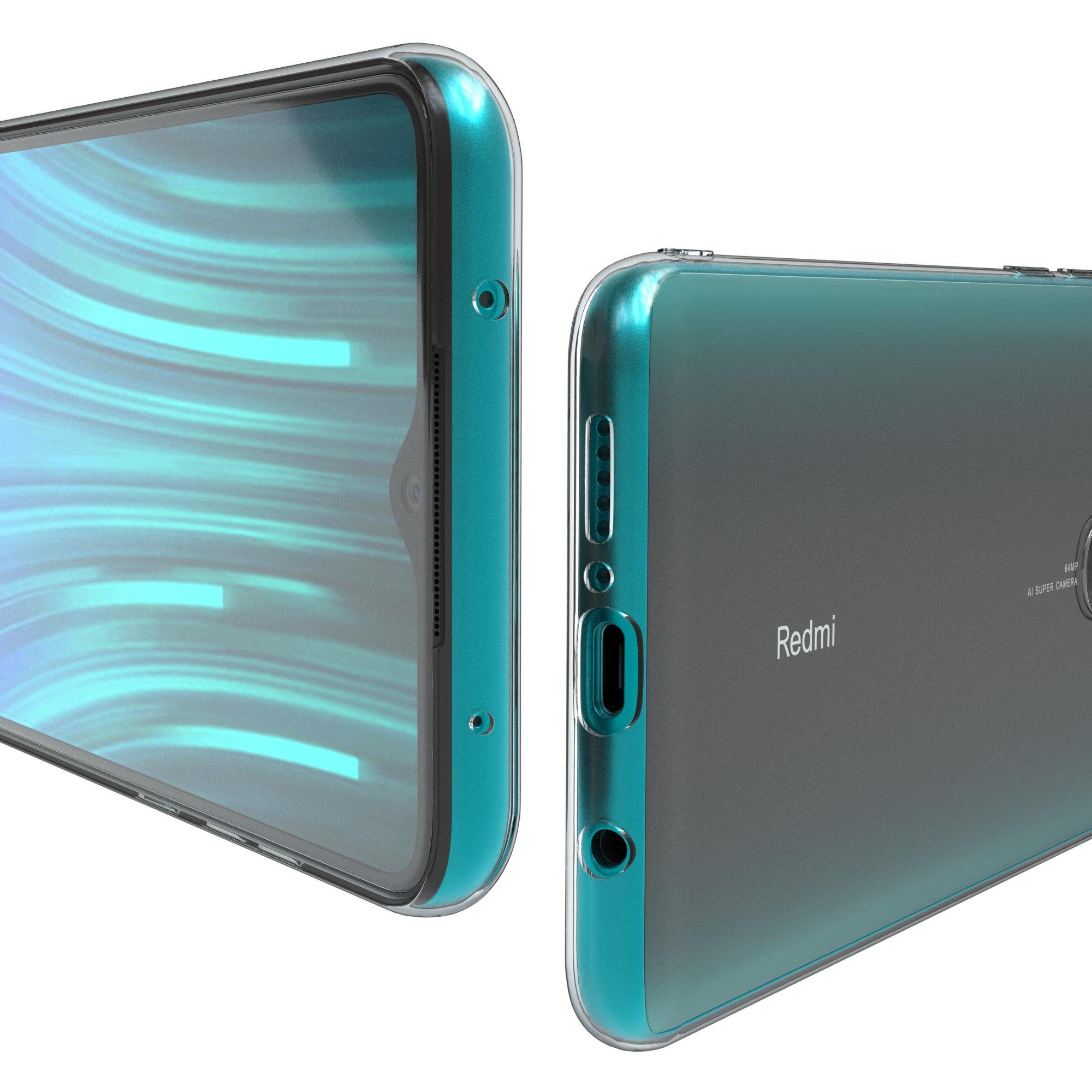 EAZY CASE Handyhülle Slimcover Clear für Xiaomi Redmi Note 8 Pro 6,53 Zoll, durchsichtige Hülle Ultra Dünn Silikon Backcover TPU Telefonhülle Klar