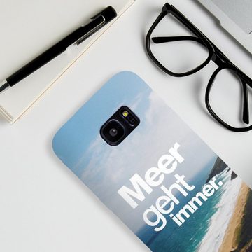 DeinDesign Handyhülle Meer Urlaub Sommer Meer geht immer, Samsung Galaxy S7 Edge Silikon Hülle Bumper Case Handy Schutzhülle