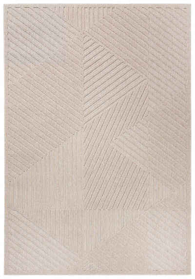 Designteppich In- & Outdoor Teppich Wetterfest & UV-beständig Balkon - Beige Cream, Mazovia, 200 x 300 cm, Höhe 6 mm, Kurzflor - niedrige Florhöhe, Weich, Pflegeleicht, Flachgewebe