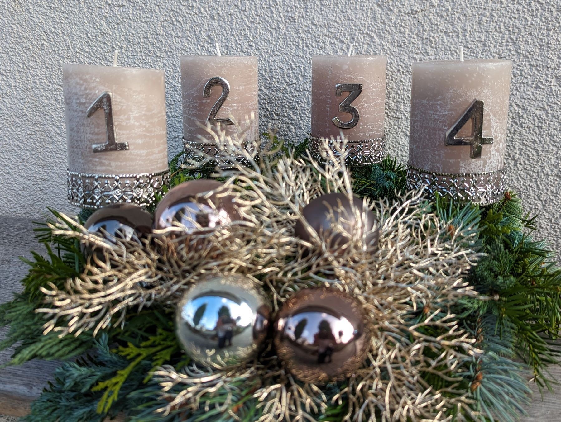 (4er-Set) Zahlen Kerzenpin Posiwio 4er Set Weihnachtsfigur