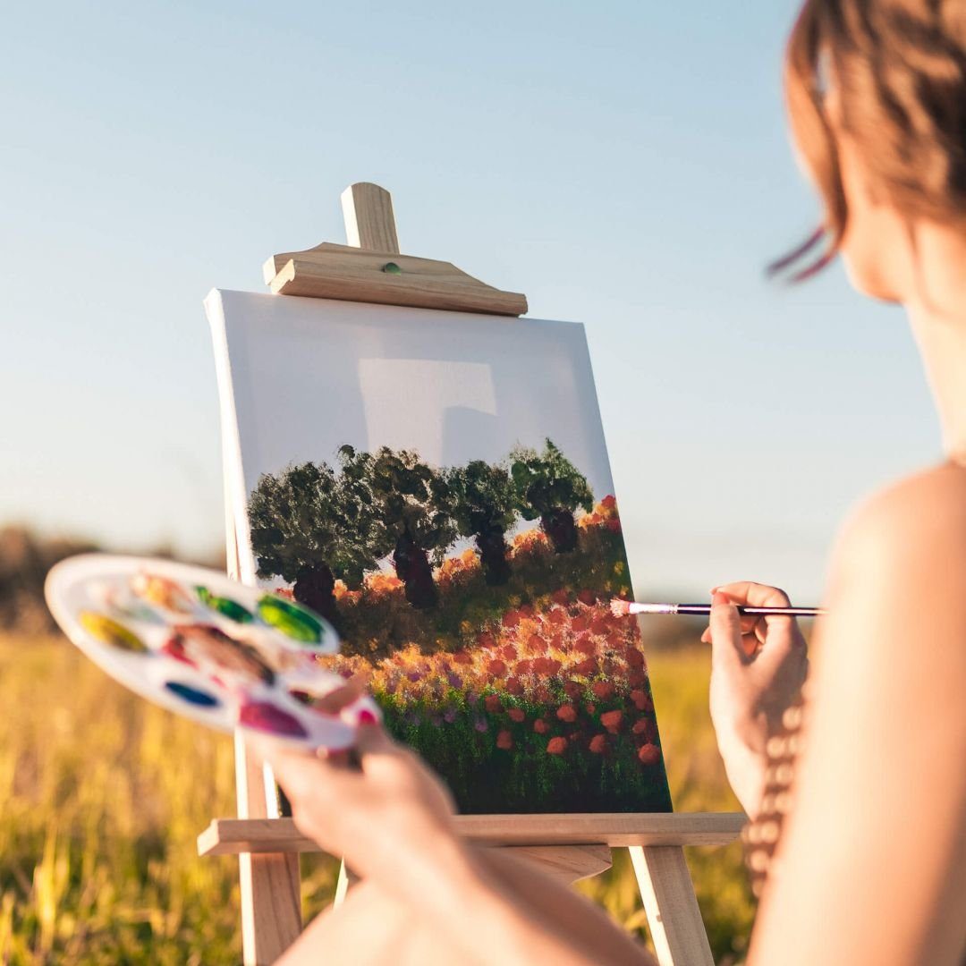 K&L Wall Art Malpalette Ölfarbe Malerei Set 24 Tuben Malfarbe Öl Malset Kinder Erwachsene, oder nur Leinwandbild