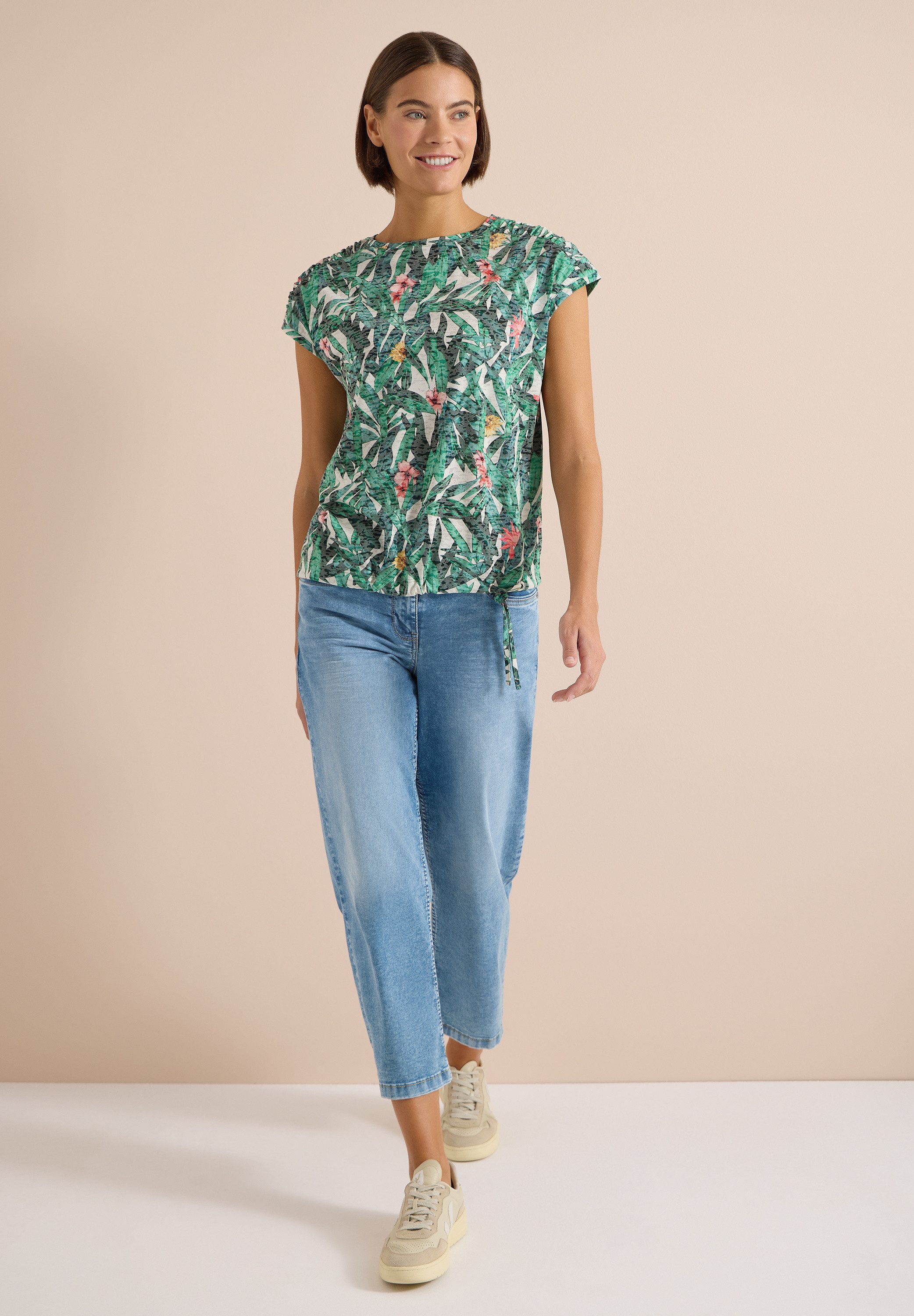CECIL Print-Shirt mit Tunnelzug am Saum – Bild 3 von 5