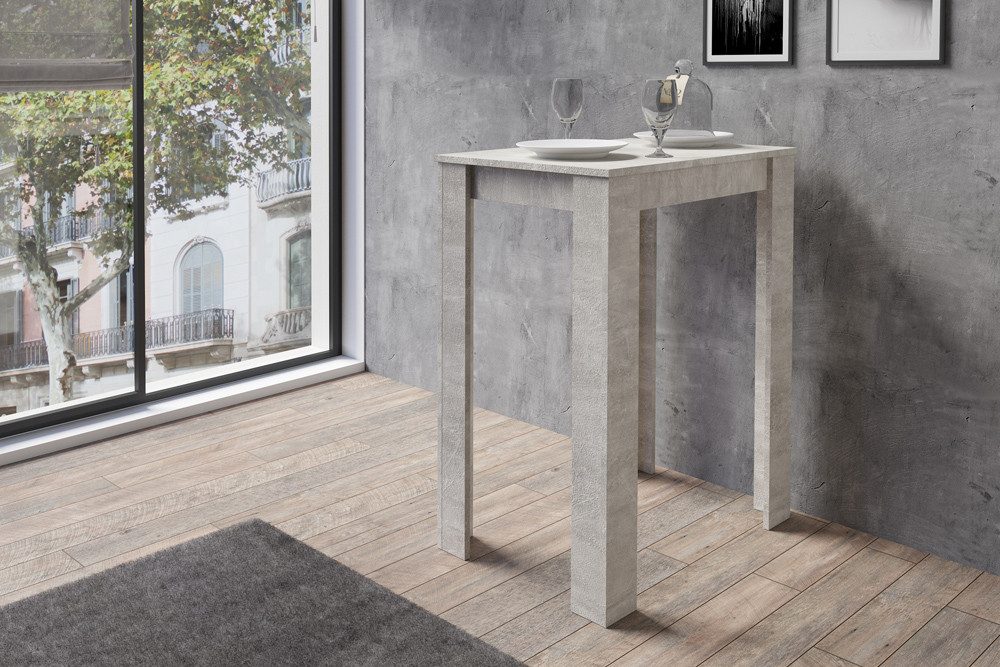 riess-ambiente Bartisch LOFT 104cm grau · eckiger Tisch im Industrial Beton günstig online kaufen