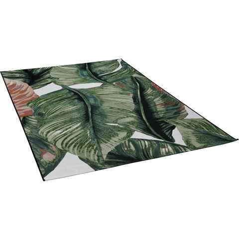 Teppich Garden Leaf, TOM TAILOR HOME, rechteckig, Höhe: 3 mm, Flachgewebe, In- und Outdoor geeignet, Wohnzimmer