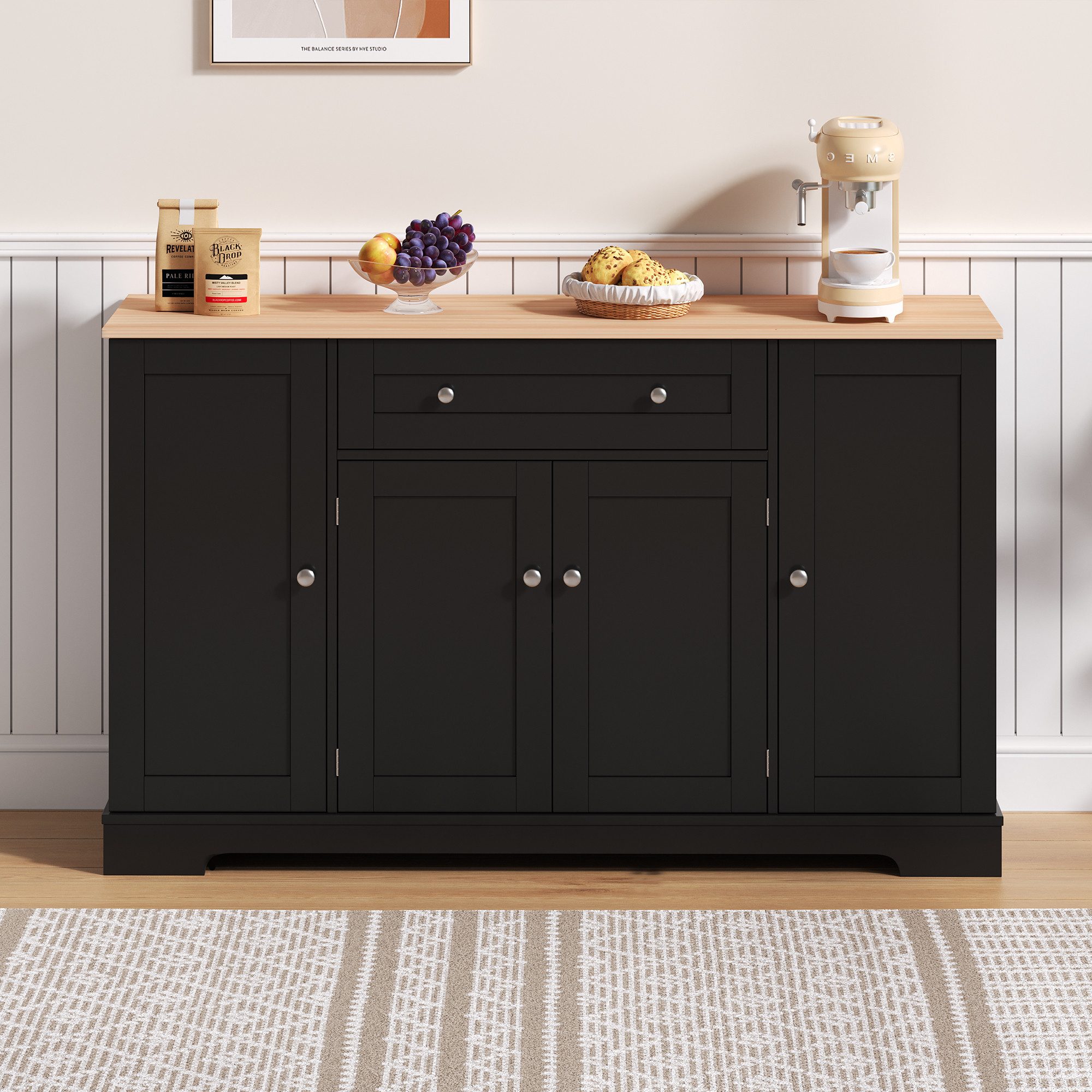 Odikalo Küchenbuffet Sideboard Schrank Schublade Regal günstig online kaufen