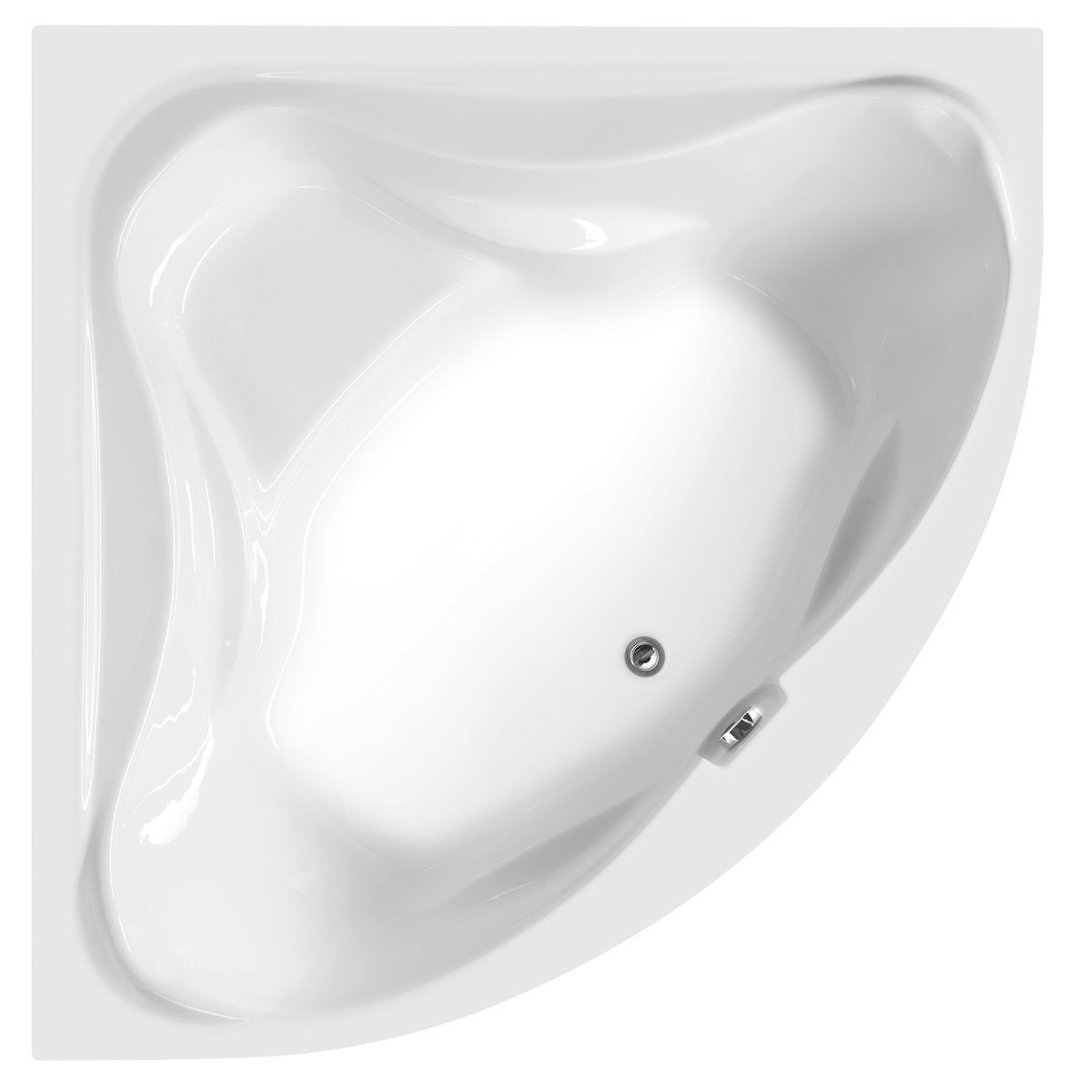 Aqualine Eckwanne DUNAJ Eckbadewanne 150x150x48cm, weiß, Aqualine-G1350