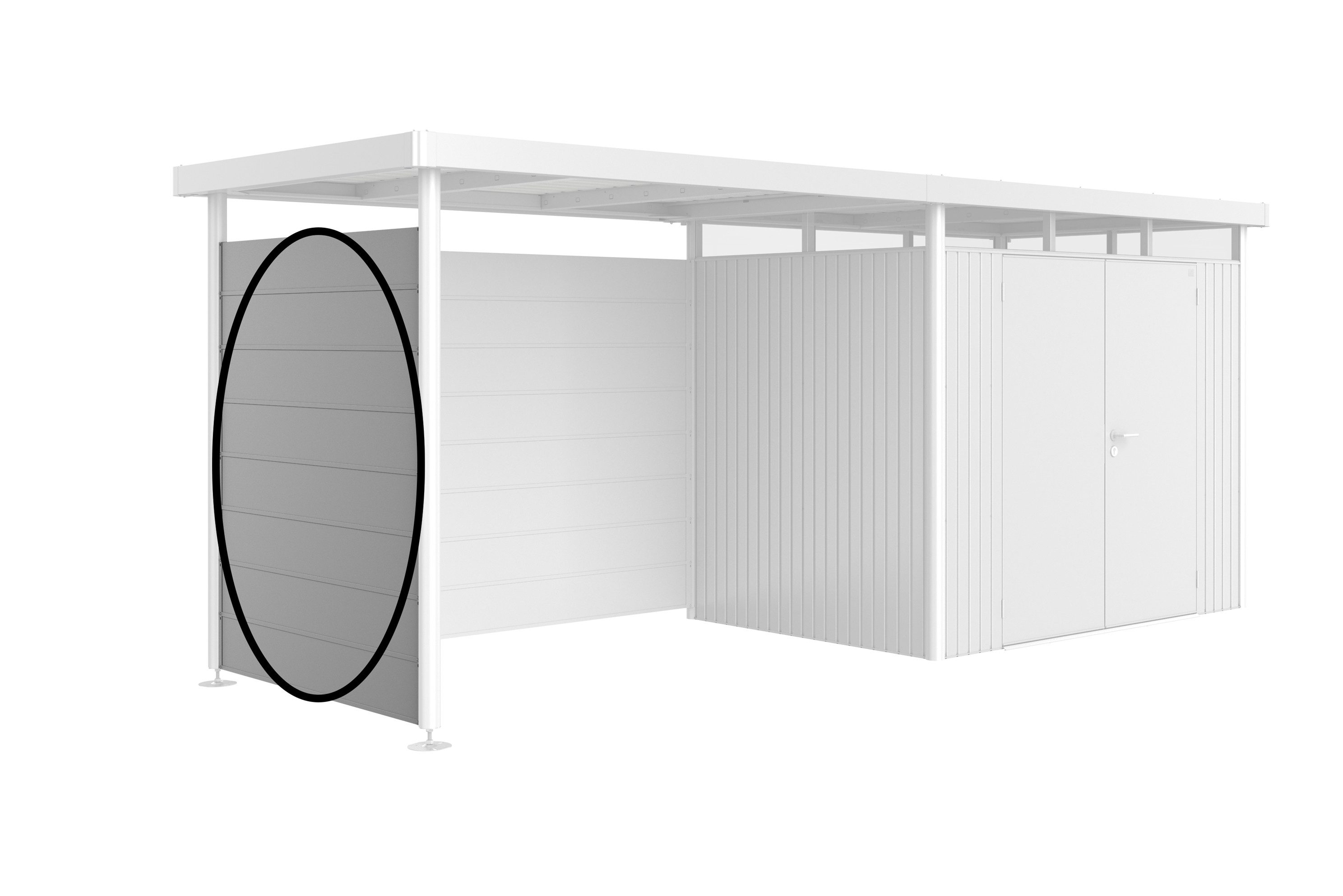 Biohort Gerätehaus-Seitenwand für Gerätehaus HighLine Seitendach H2, verschiedene Farben, BxH:157x181 cm